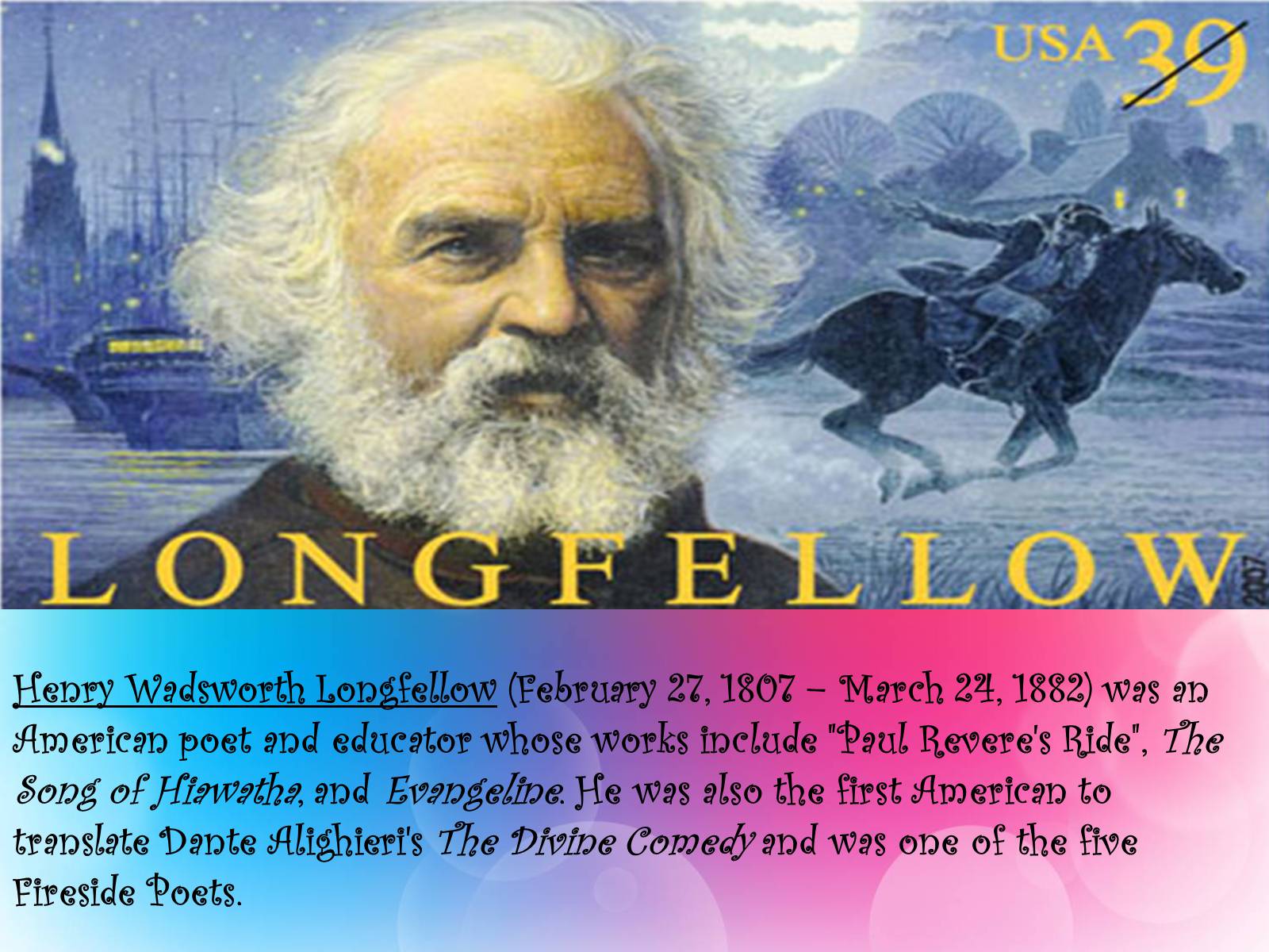 Презентація на тему «Henry Wadsworth Longfellow is my favourite writer!» - Слайд #2