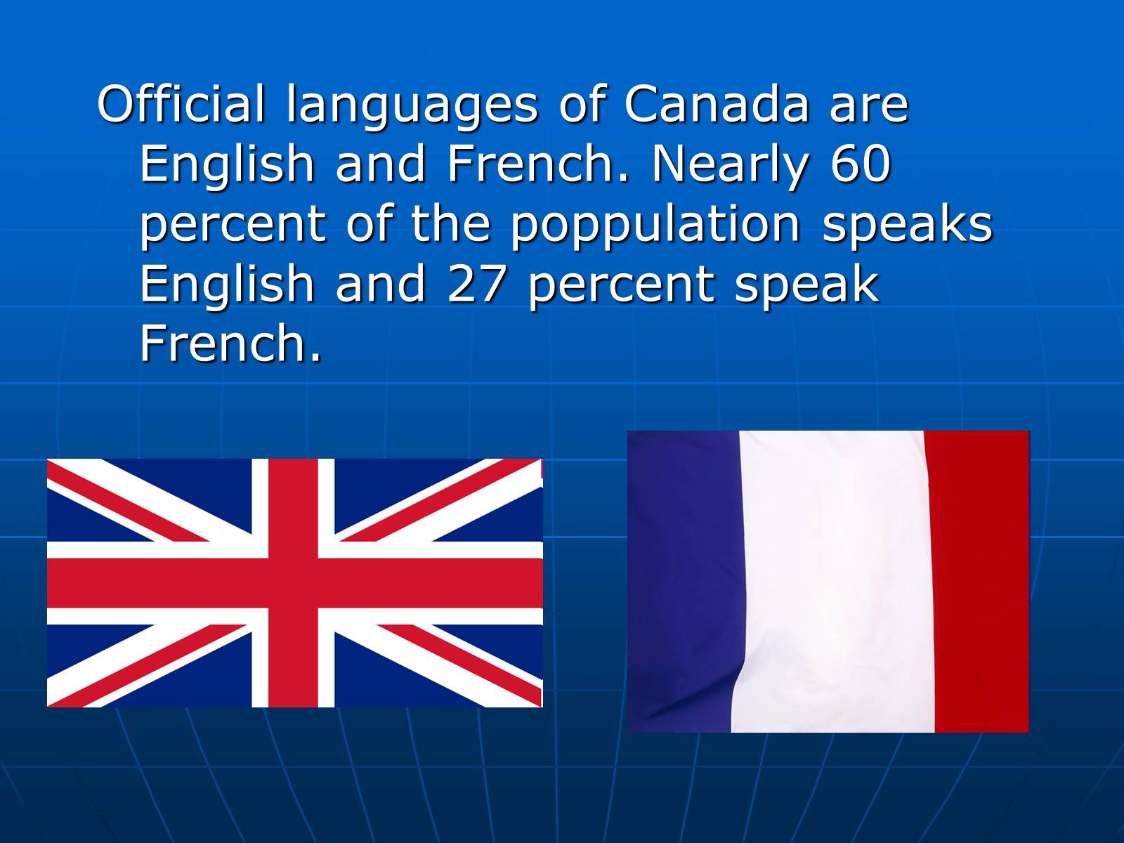 Государственные языки английский и французский. Канада на английском. Презентация по Канаде на английском. Канада английский и французский. Английский и французский языки в Канаде.