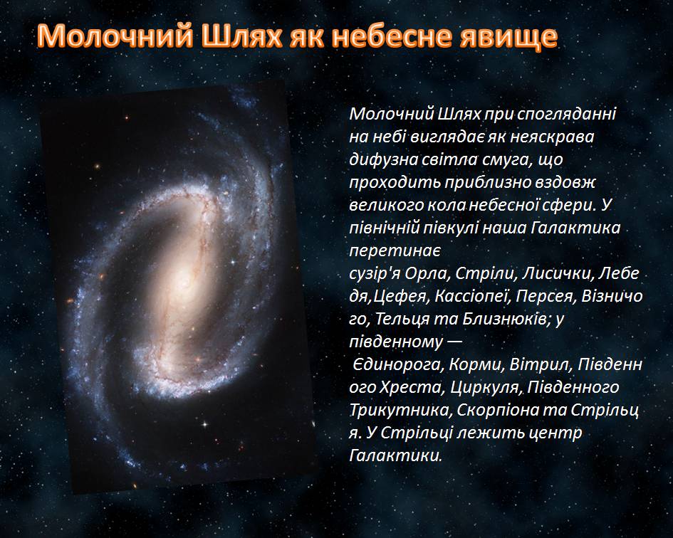 Презентація на тему «Наша галактика. Молочний Шлях» - Слайд #3