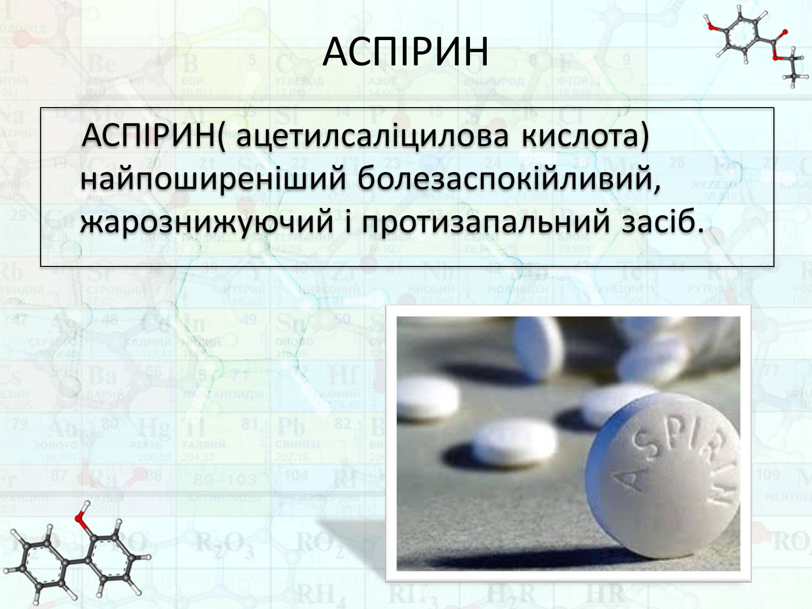 Презентація на тему «Аспірин» (варіант 2) - Слайд #2