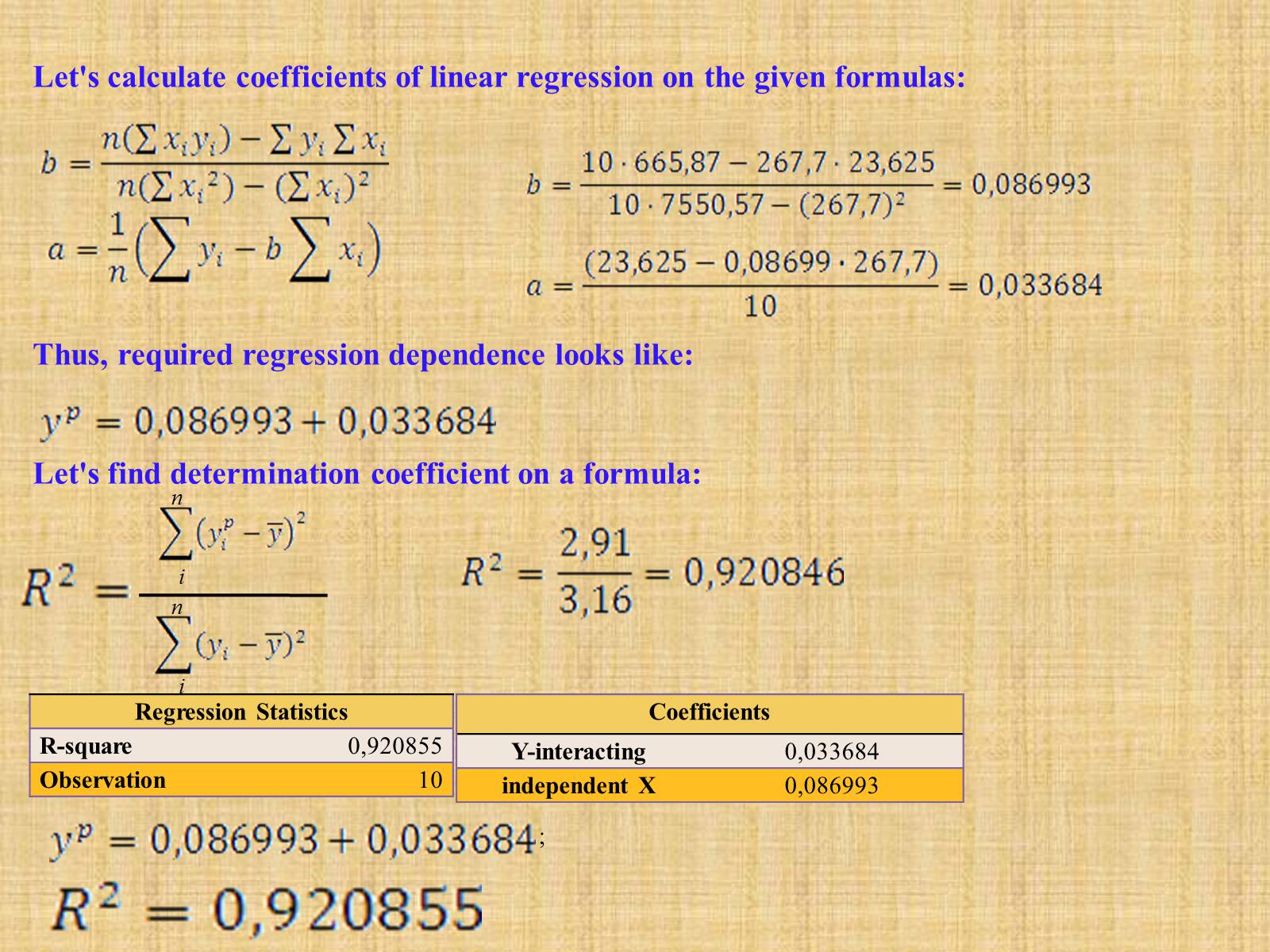 Презентація на тему «Simple Linear Regression as an example of the actual processes description» - Слайд #7