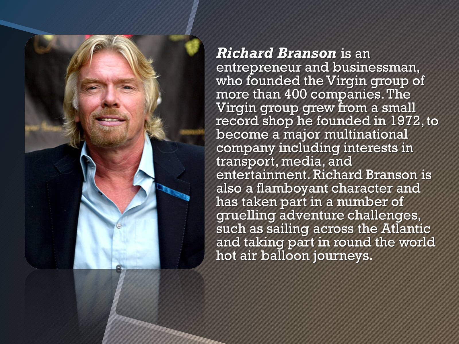 Презентація на тему «Richard Branson» - Слайд #2