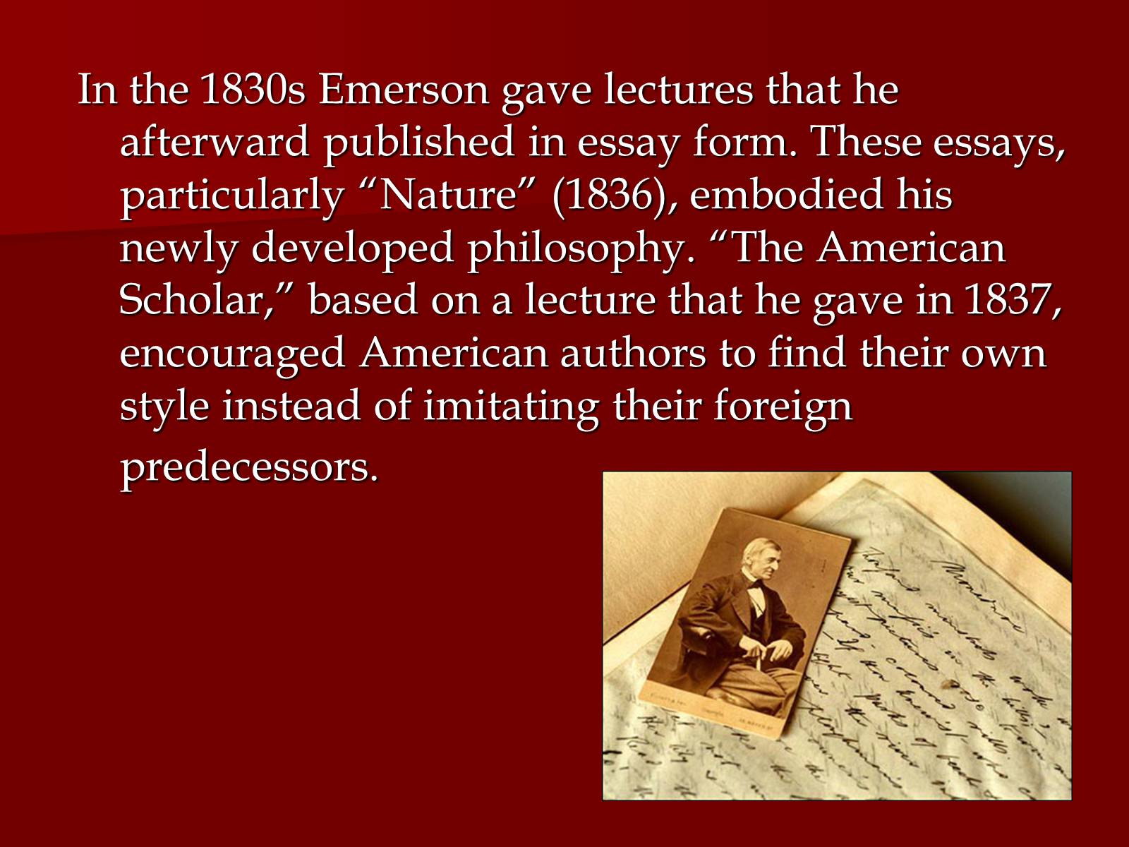 Презентація на тему «Ralph Waldo Emerson» - Слайд #5