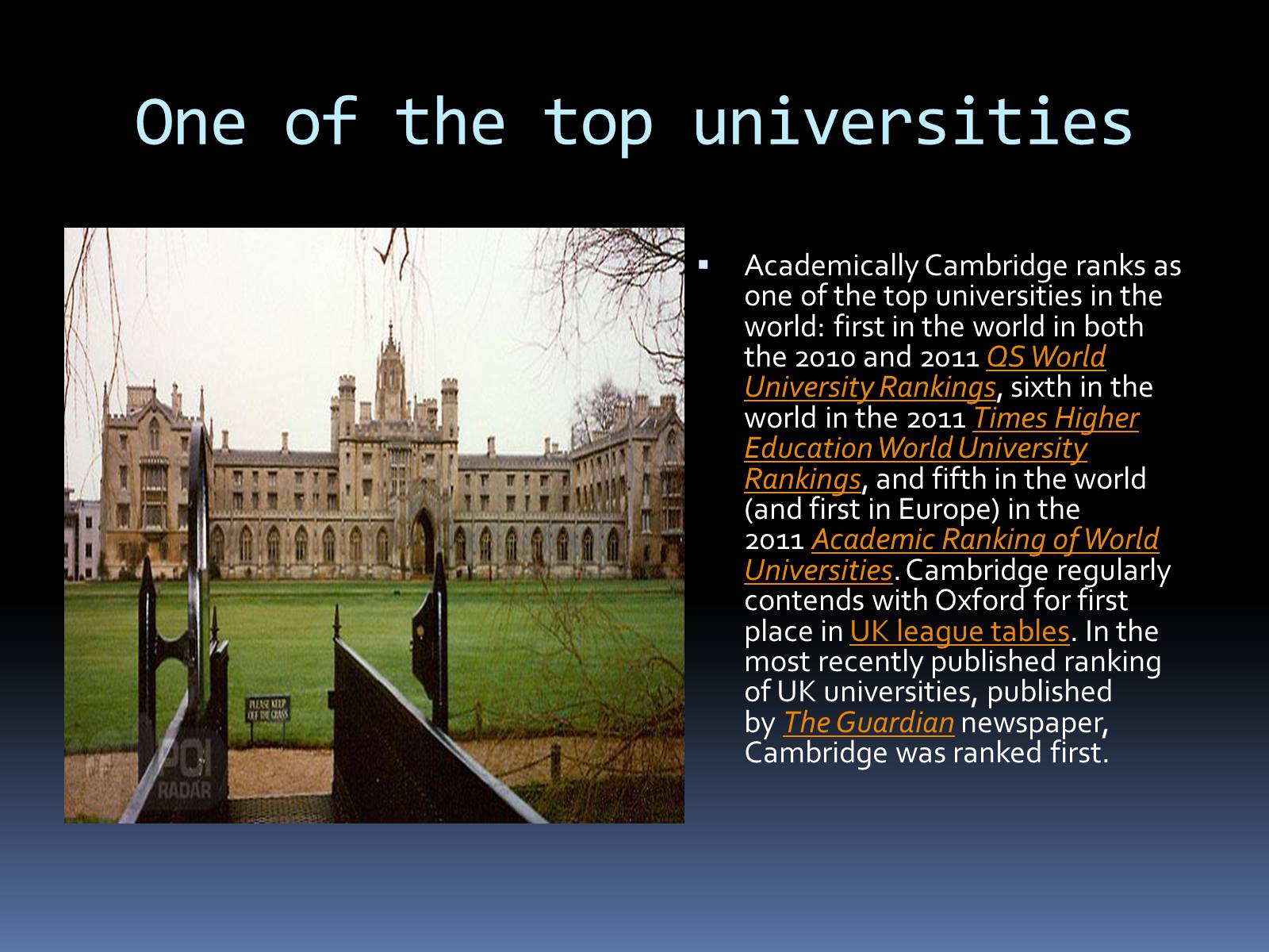 Презентація на тему «University of Cambridge» - Слайд #3