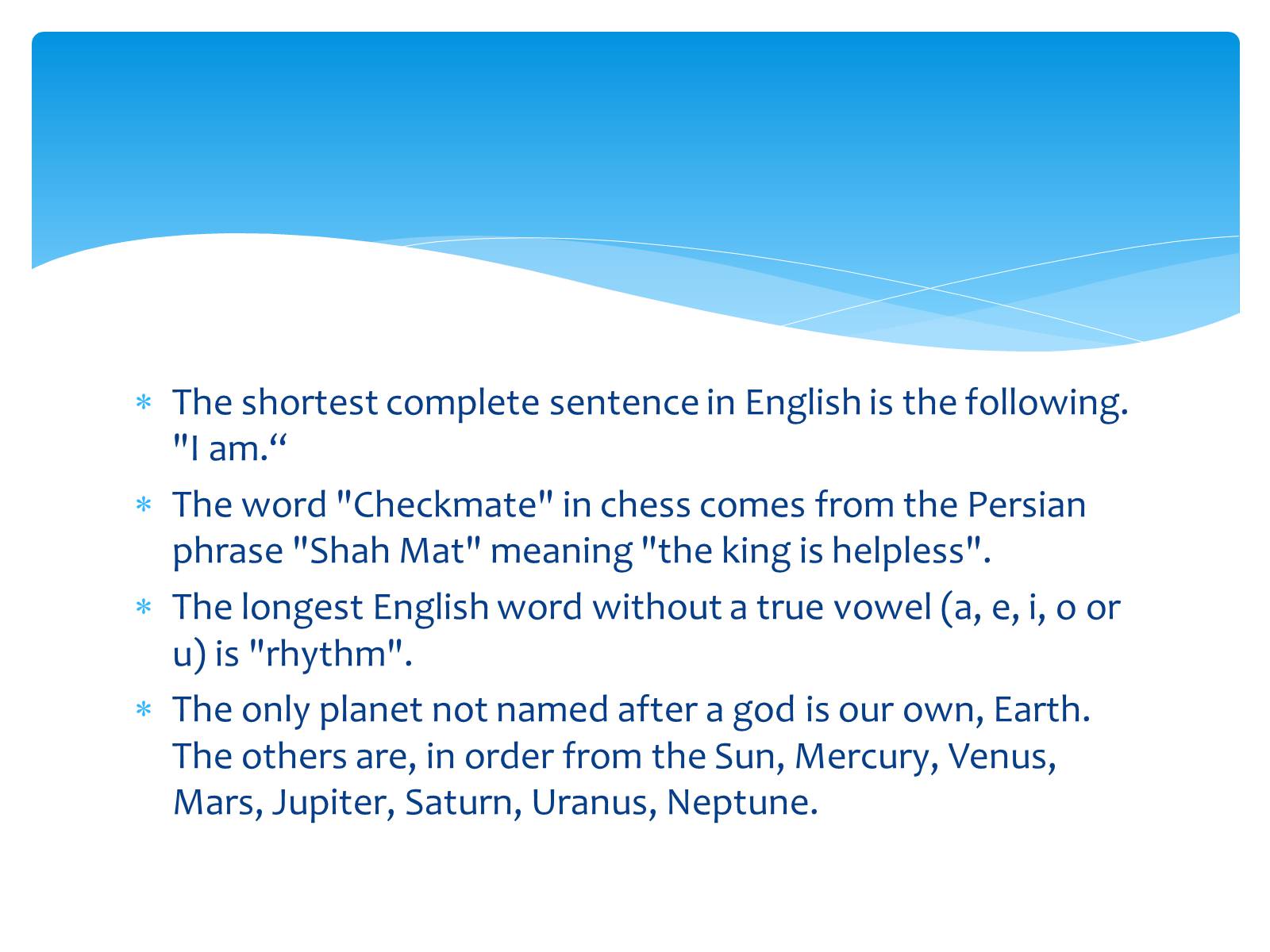 Презентація на тему «Interesting Facts About English» - Слайд #4
