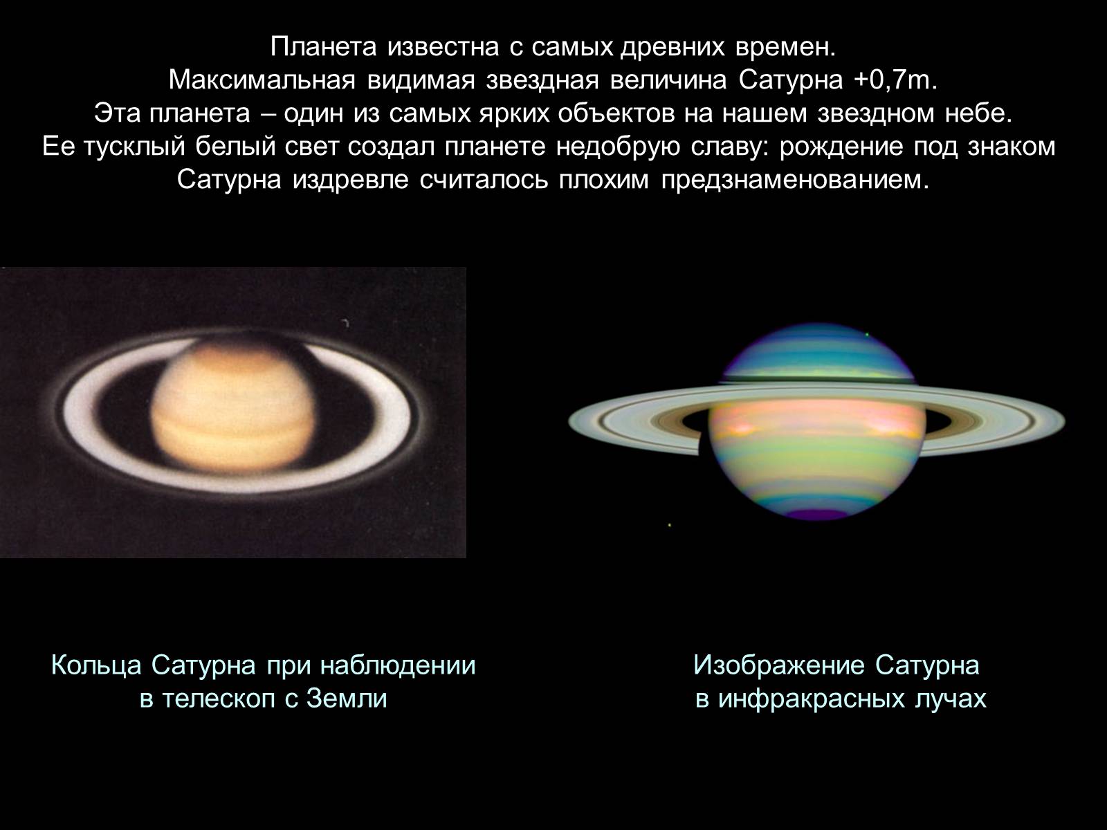 Сатурн видимая Звездная величина