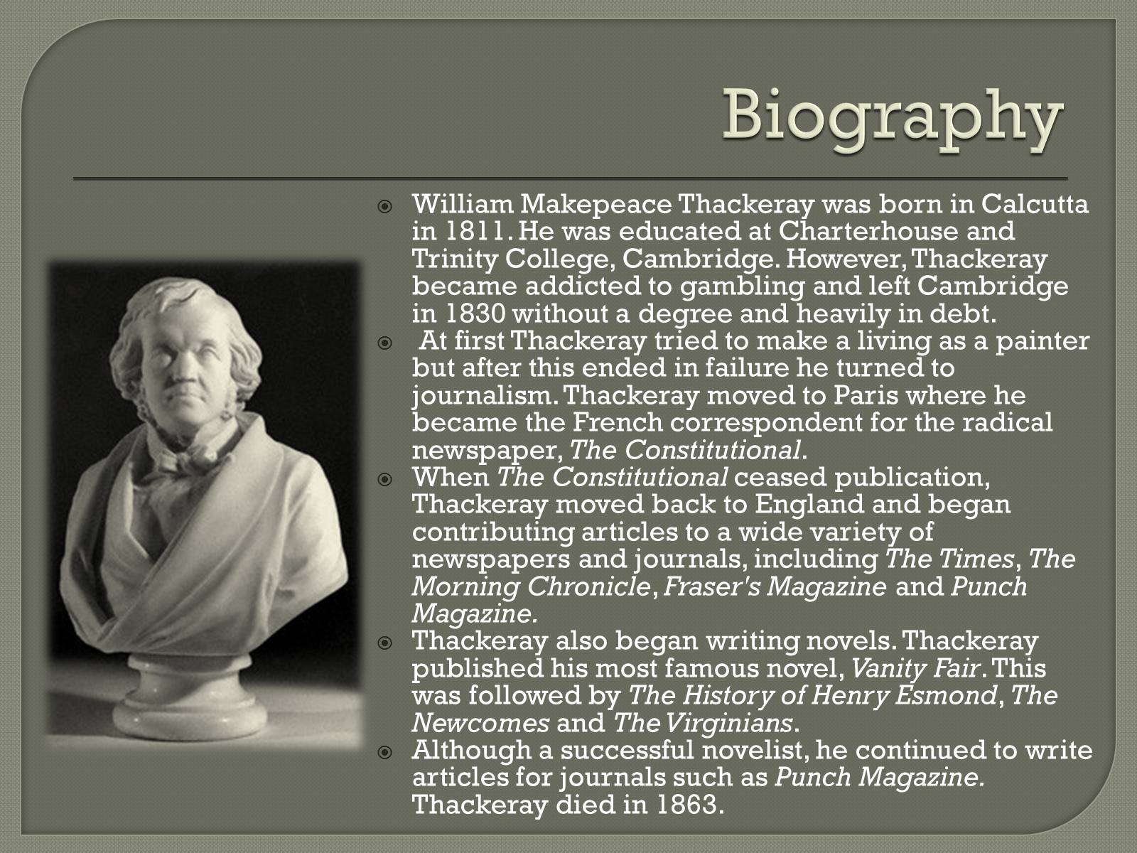 Презентація на тему «William Makepeace Thackeray» (варіант 2) - Слайд #2