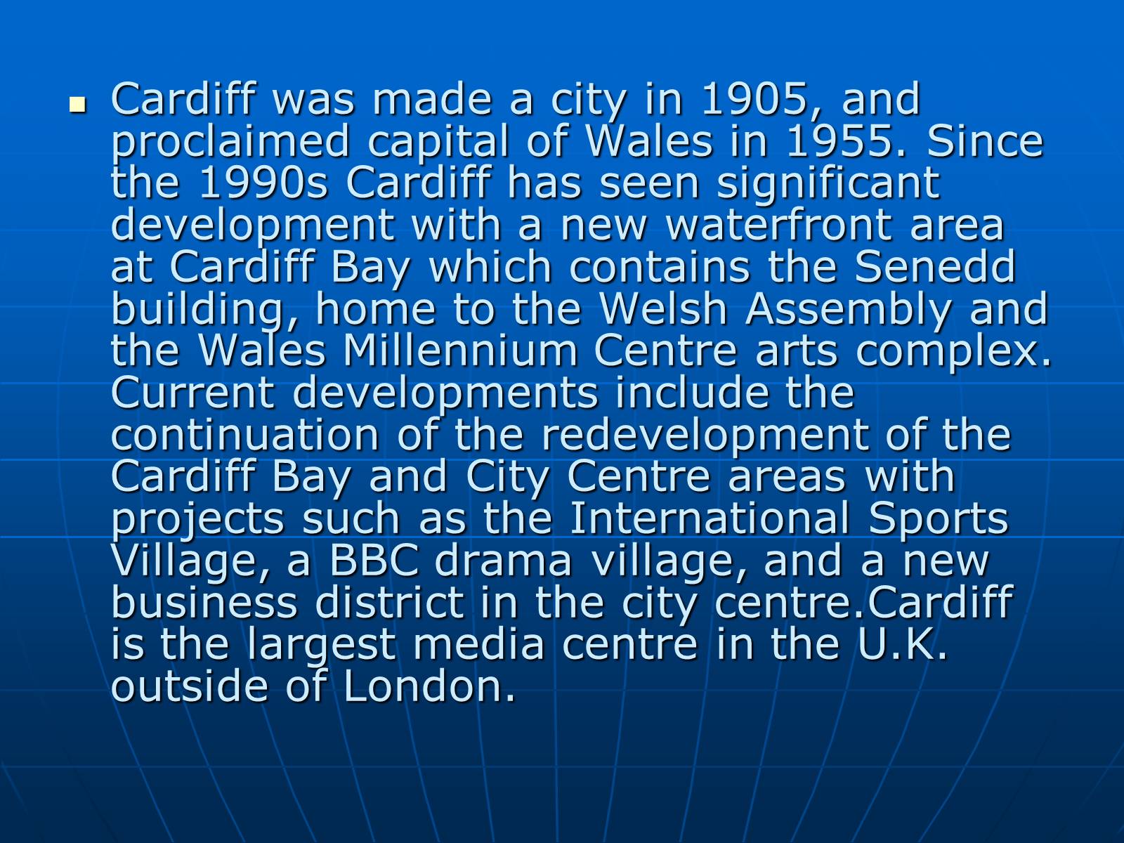 Презентація на тему «Cardiff» (варіант 2) - Слайд #6