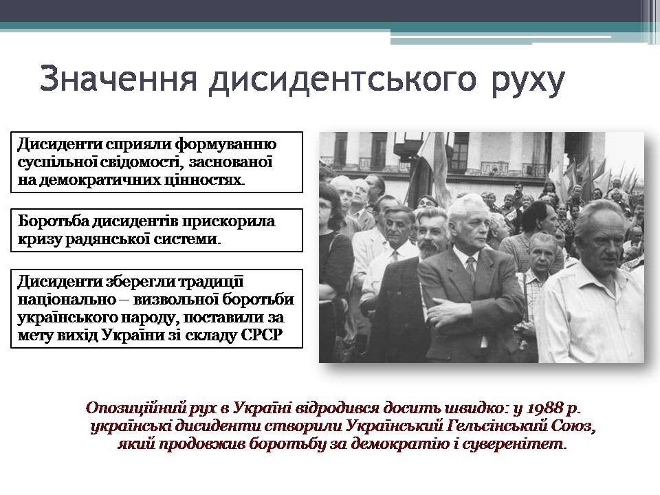 Презентація на тему «Опозиційний рух в Україні» (варіант 2) - Слайд #18