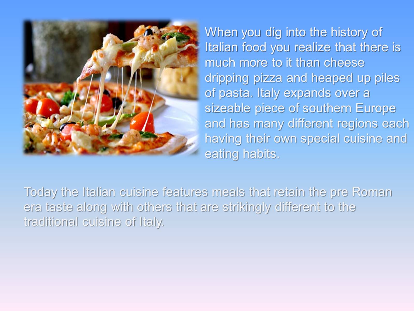 Презентація на тему «History of Italian Food» - Слайд #2