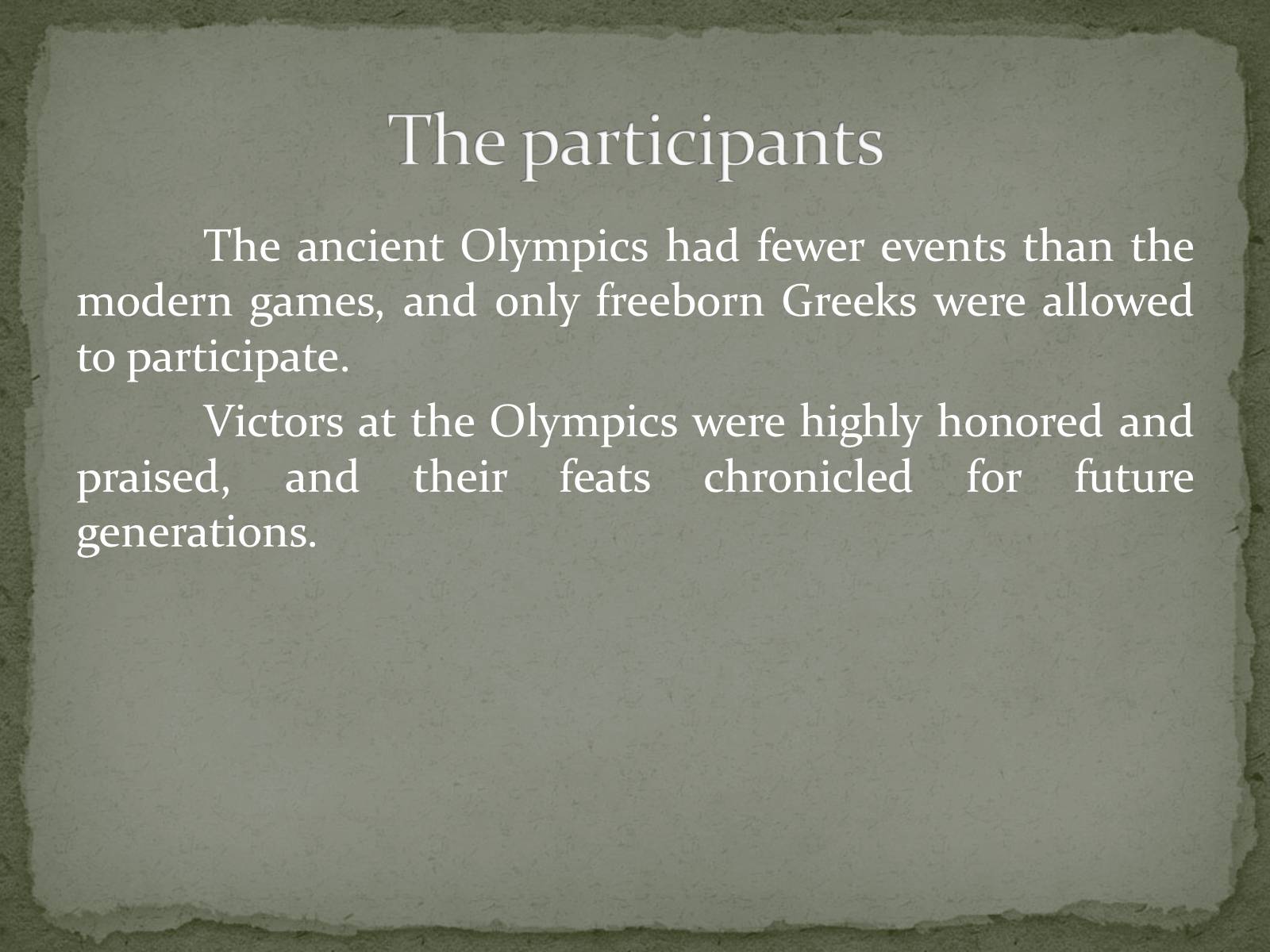 Презентація на тему «The history of the Olympic Games» - Слайд #7