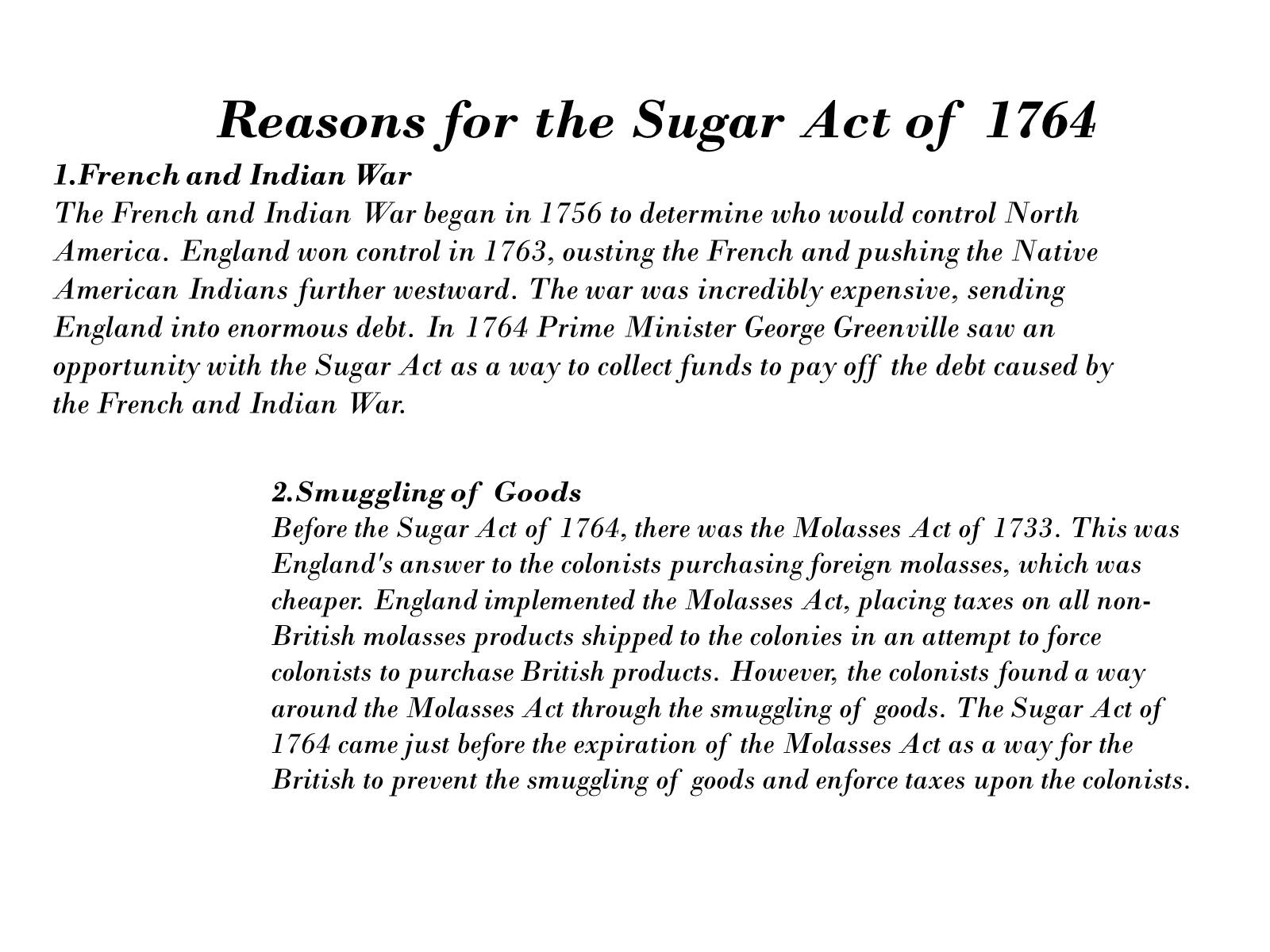 Презентація на тему «The Sugar Act in 1764» - Слайд #3