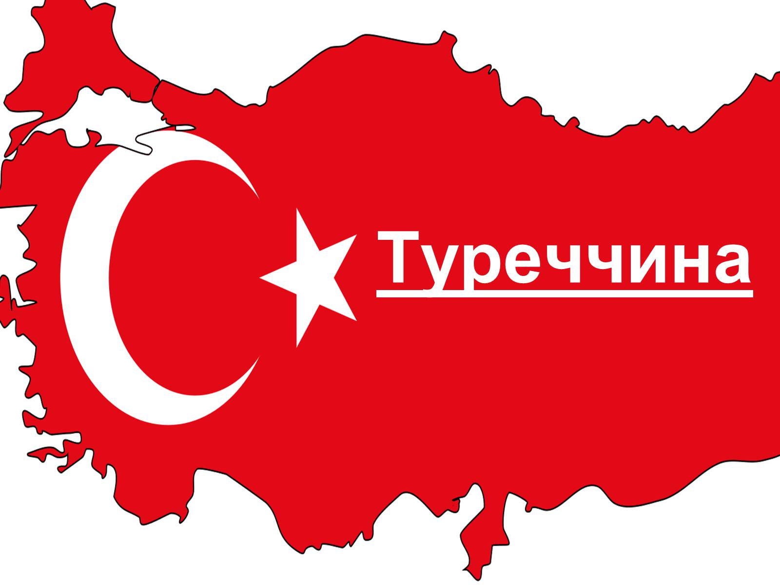 Контур Турции на карте с флагом