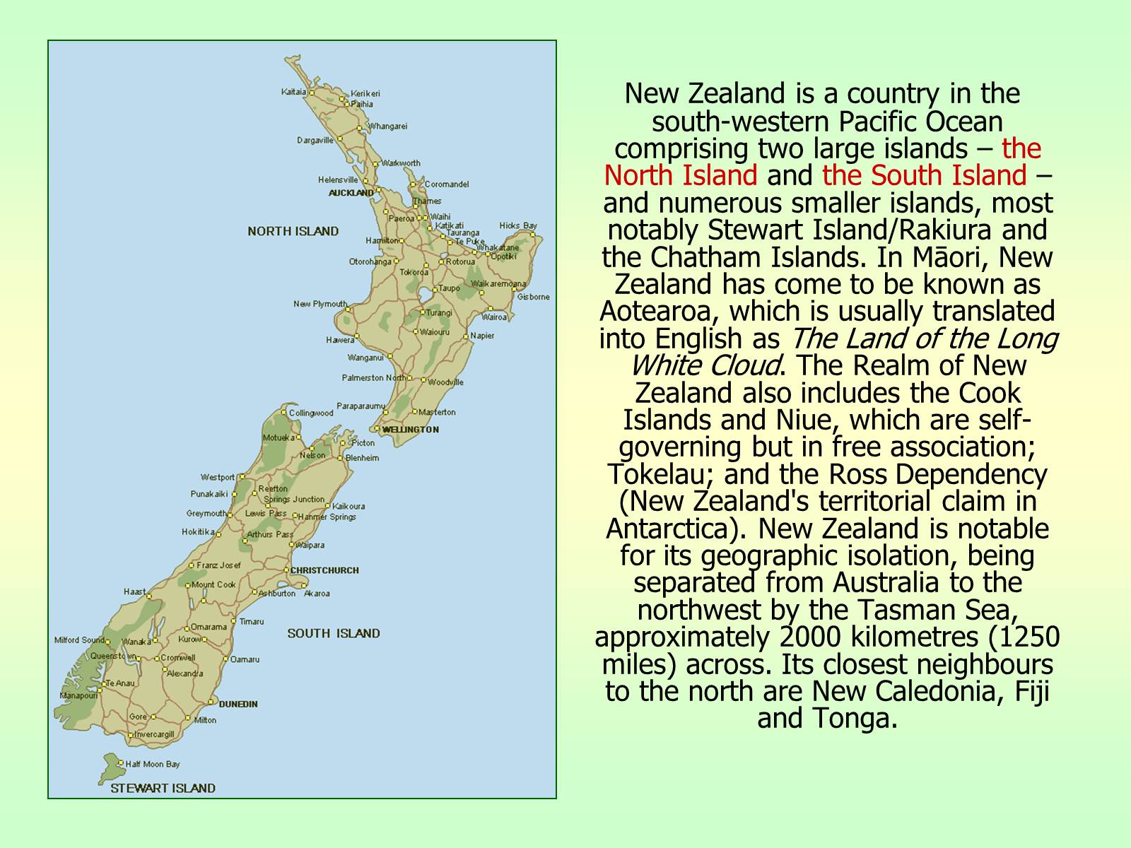 Презентація на тему «New Zealand» (варіант 1) - Слайд #3