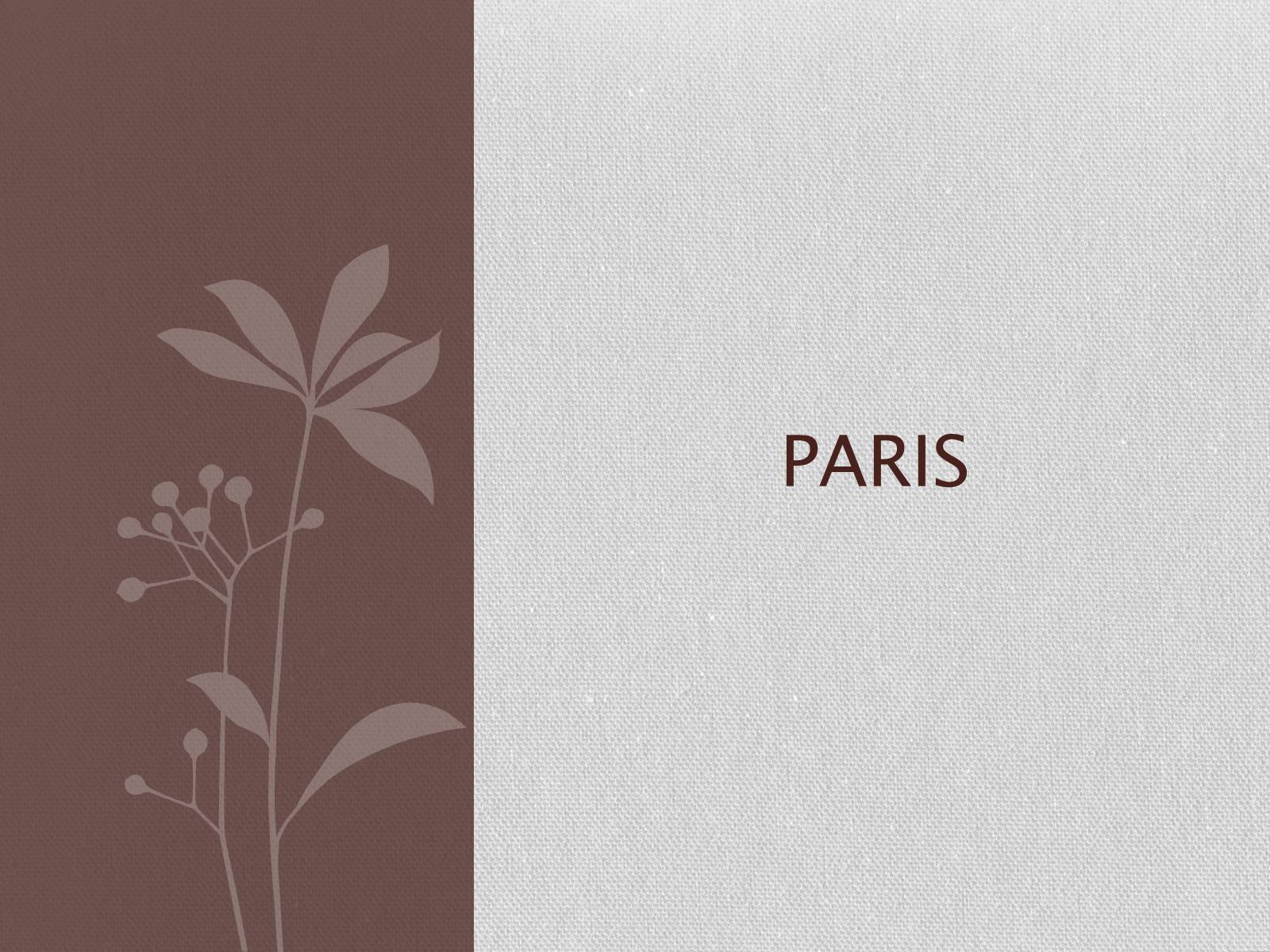 Презентація на тему «Paris» (варіант 2) - Слайд #1