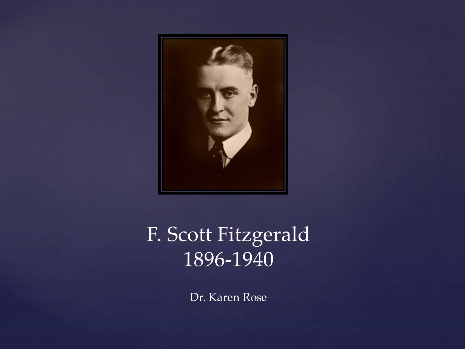 Презентація на тему «F.Scott Fitzgerald» - Слайд #1