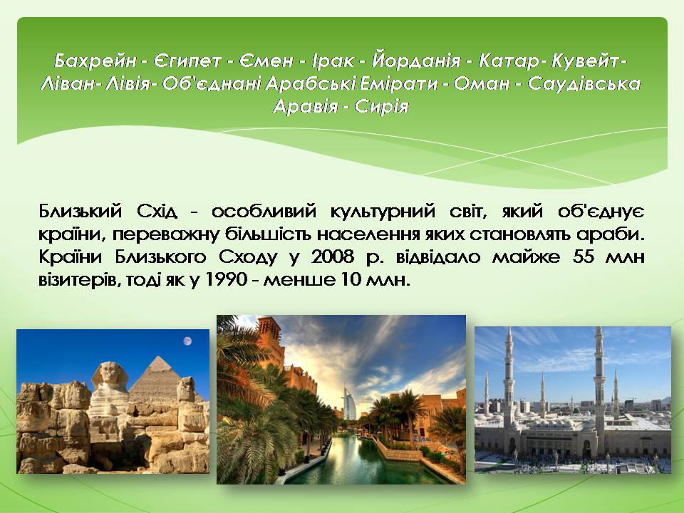Презентація на тему «Близькосхідний туристичний макрорегіон» - Слайд #3