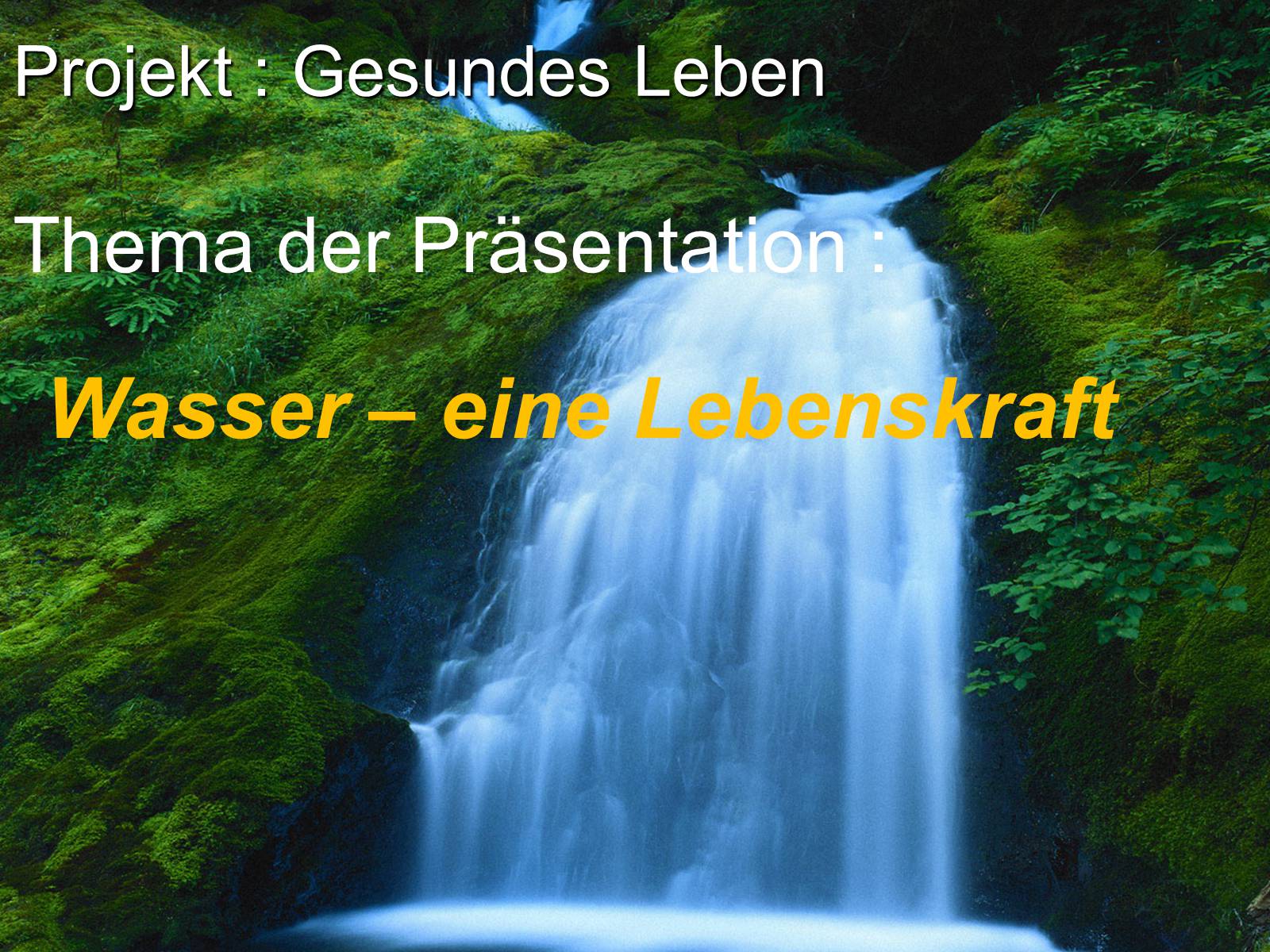 Презентація на тему «Wasser – eine Lebenskraft» - Слайд #1
