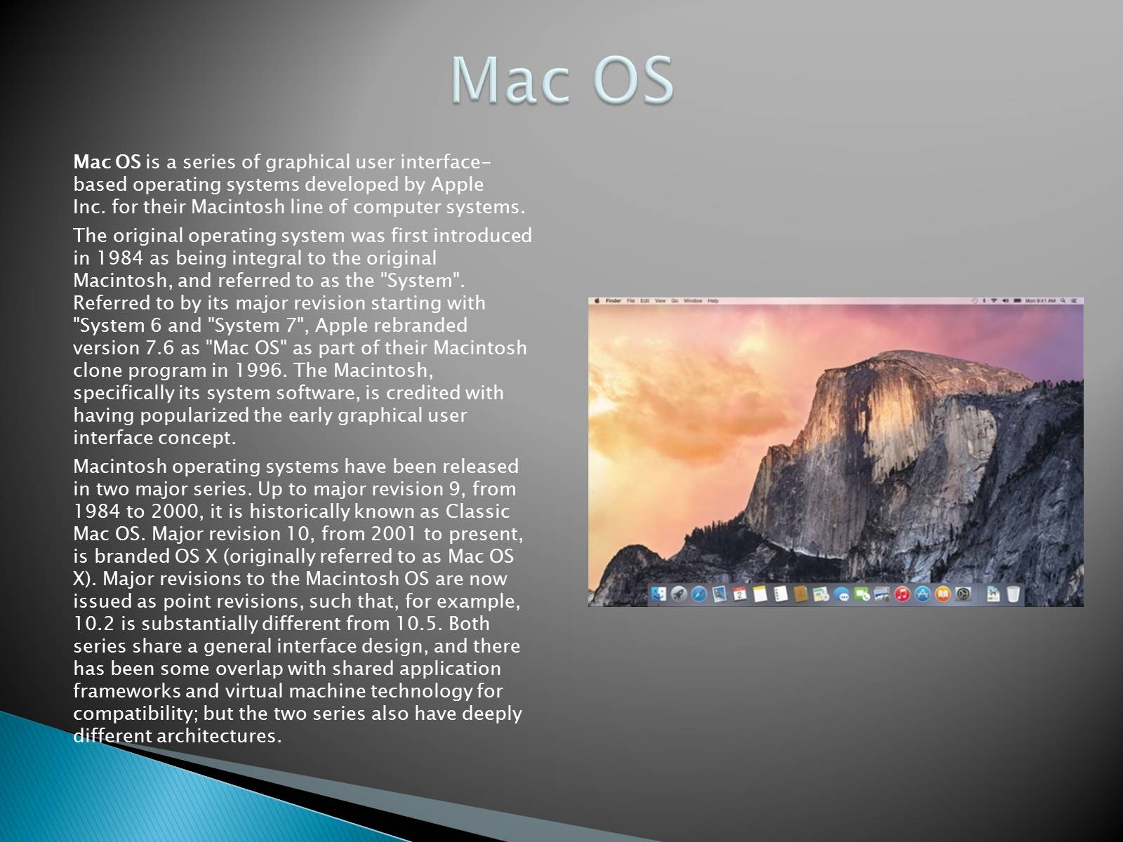 Презентація на тему «Mac OS» - Слайд #2