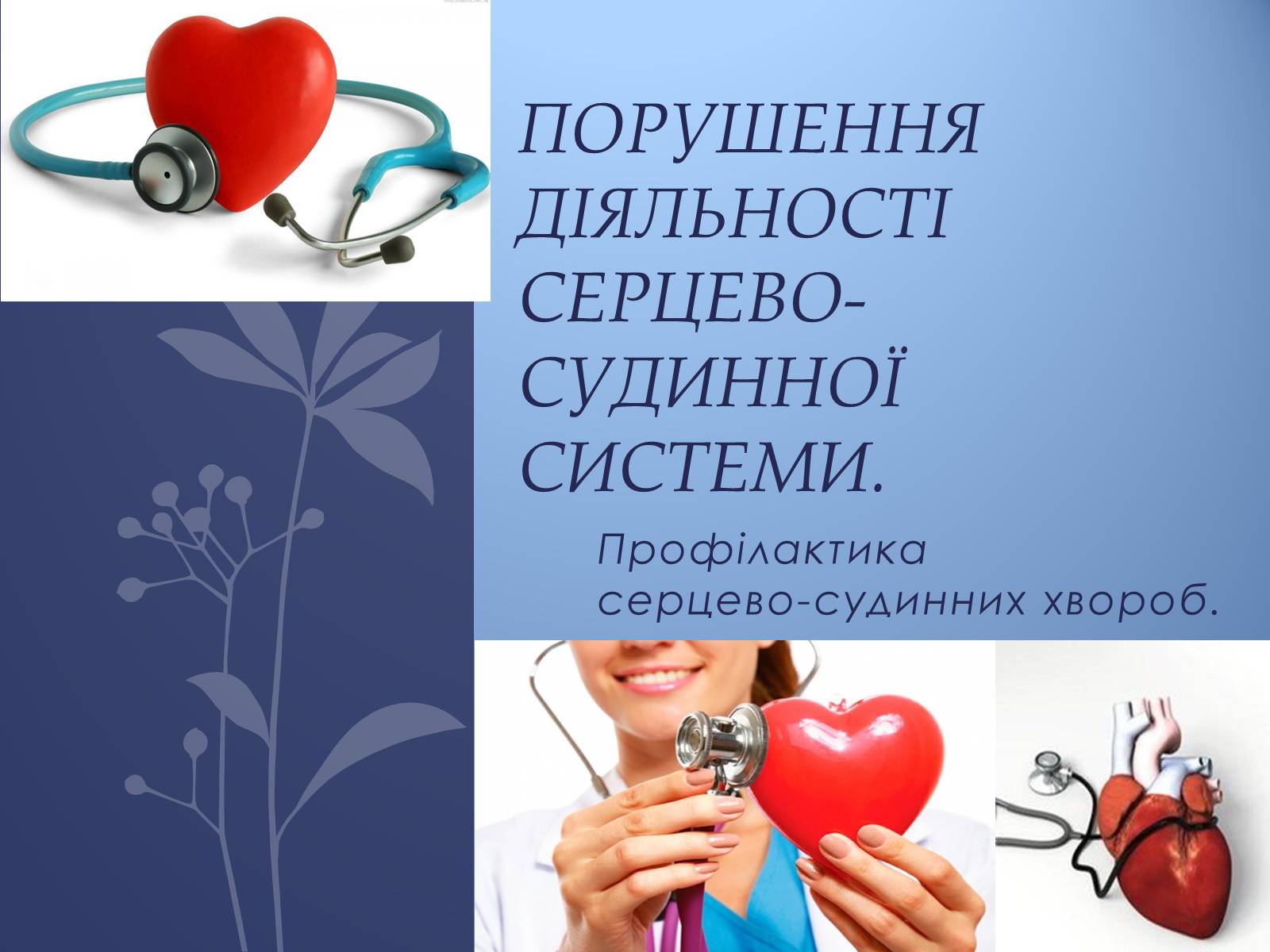 Презентація на тему «Порушення діяльності серцево-судинної системи» - Слайд #1