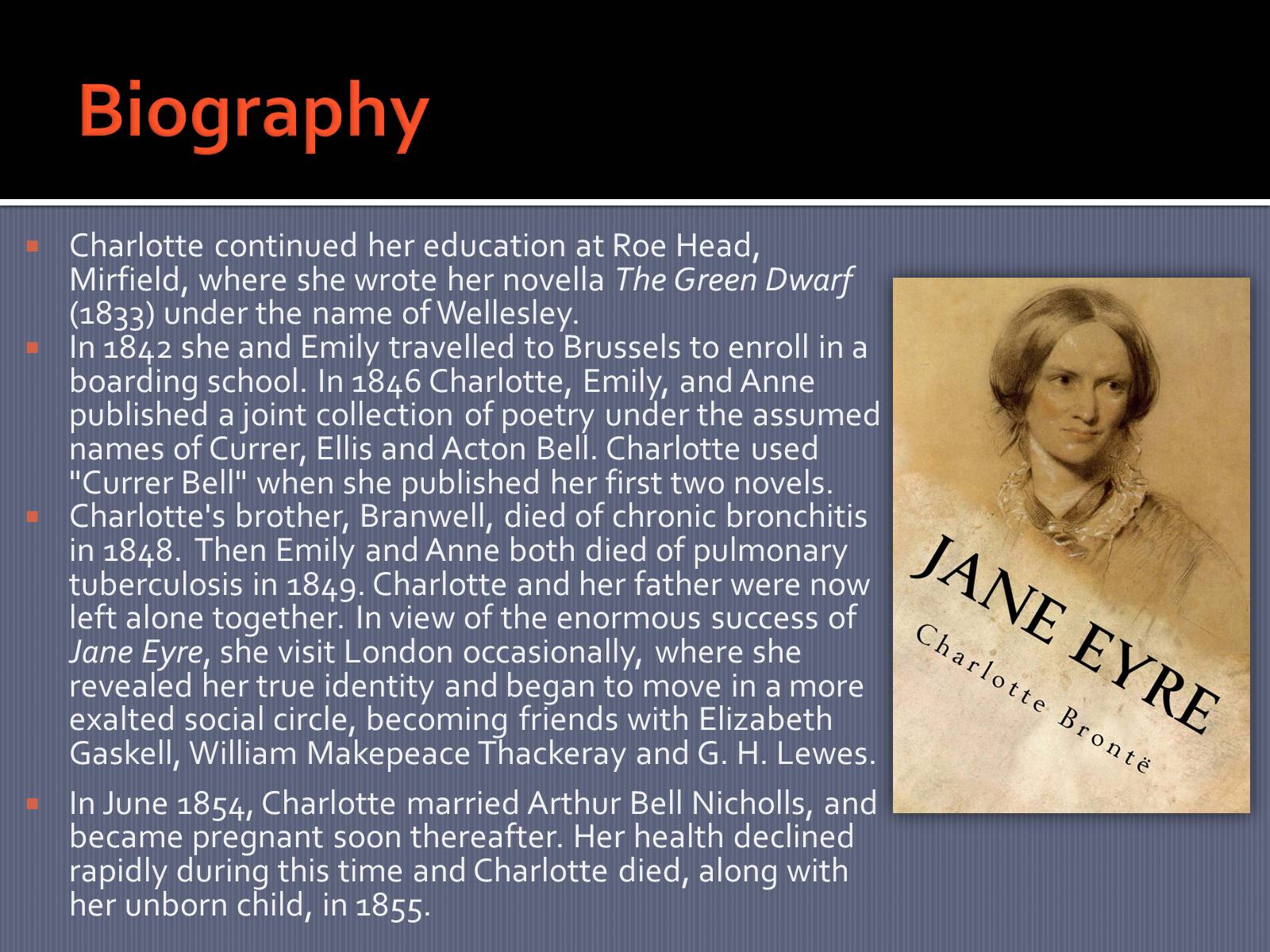 Презентація на тему «Charlotte Bronte» (варіант 2) - Слайд #4