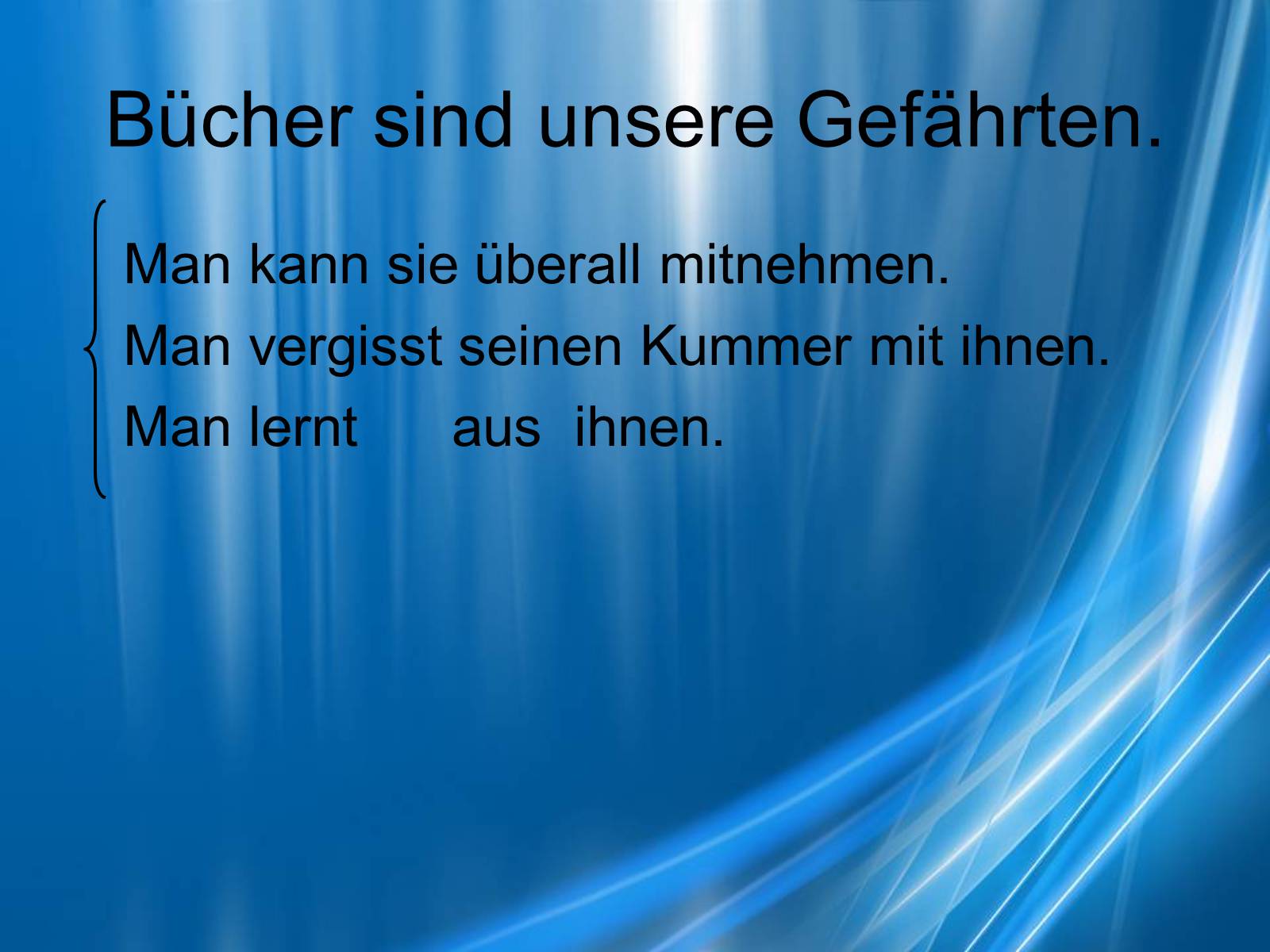 Презентація на тему «Bucher und die Jugendlichen» - Слайд #3