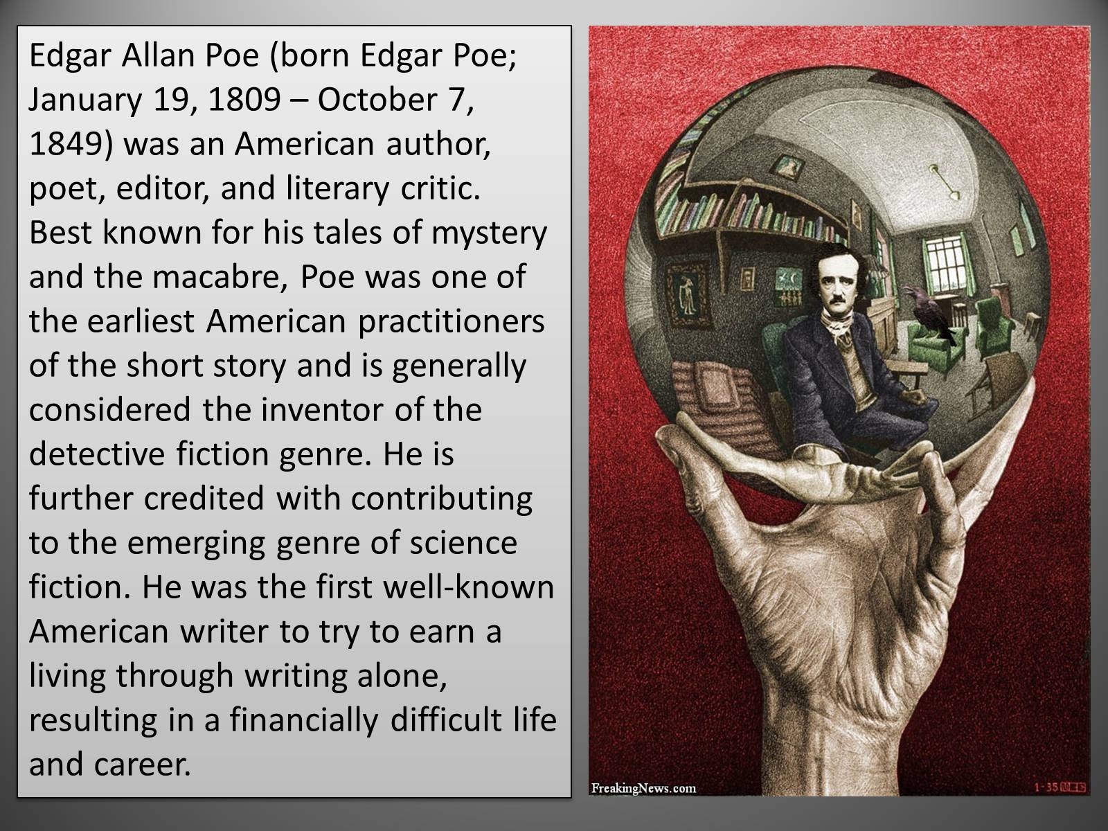 Презентація на тему «Edgar Allan Poe» - Слайд #2