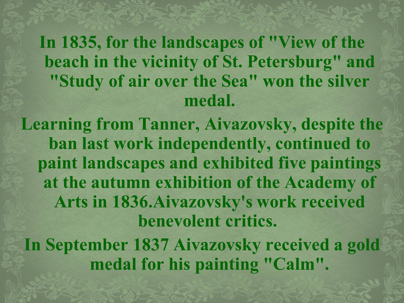Презентація на тему «Ivan Konstantinovich Aivazovsky» (варіант 3) - Слайд #5