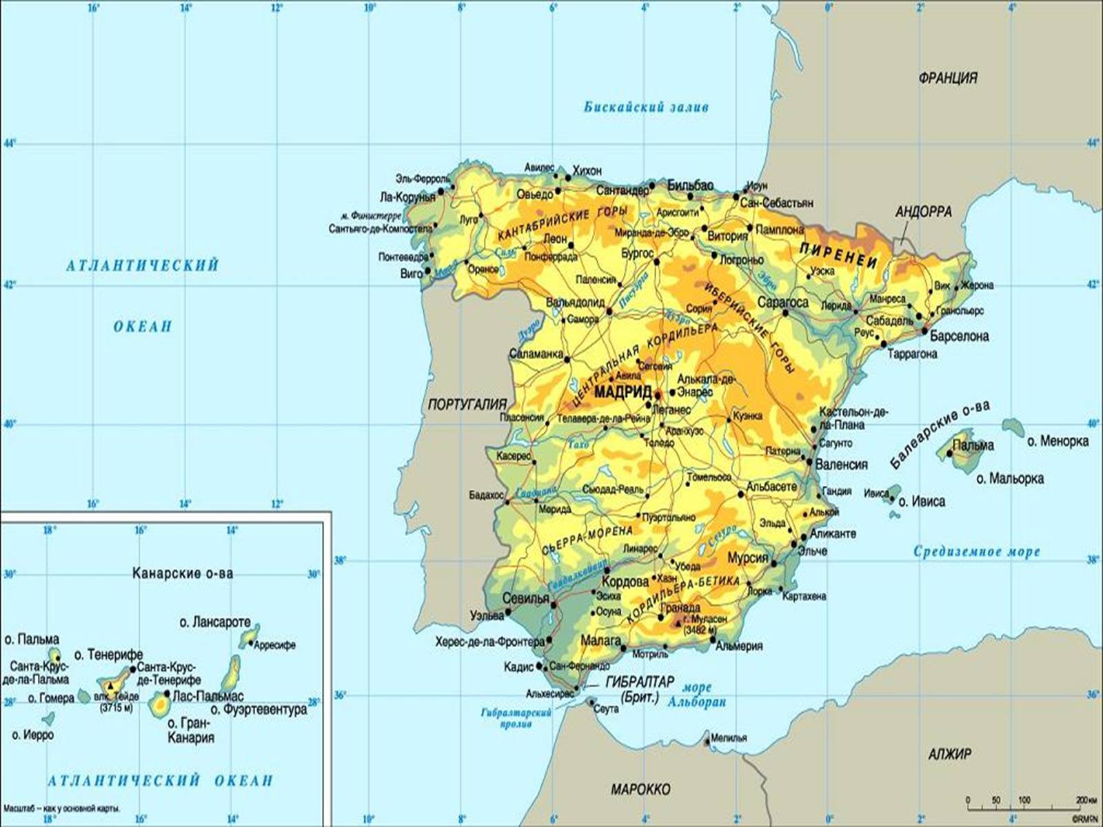 Какое море омывает францию. Политическая карта Пиренейского полуострова. Испания Пиренейский полуостров на карте. Пиренейский полуостров географическое положение.