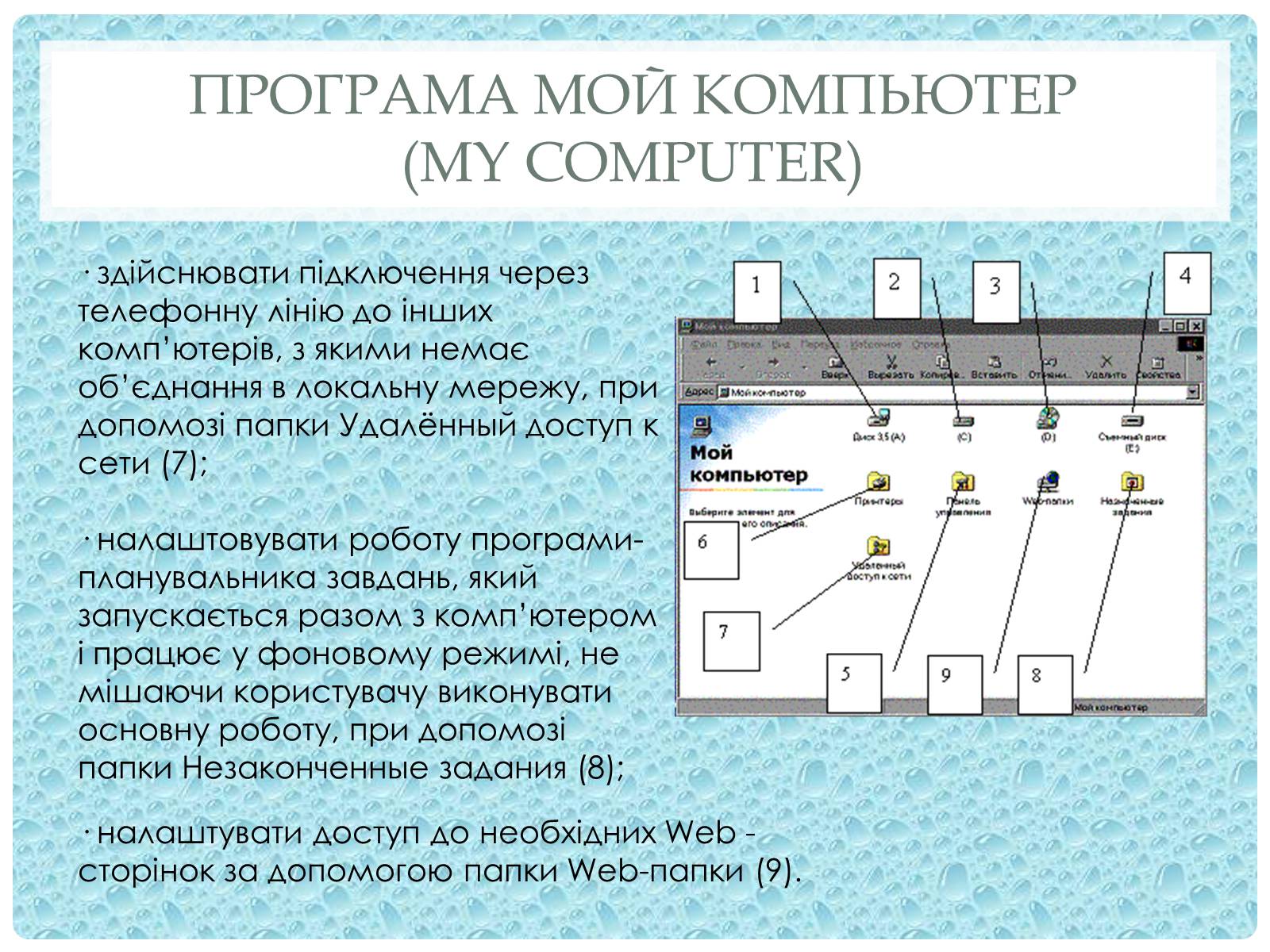 Презентація на тему «Робота з папками і текстовими файлами за допомогою вікна My Computer» - Слайд #3