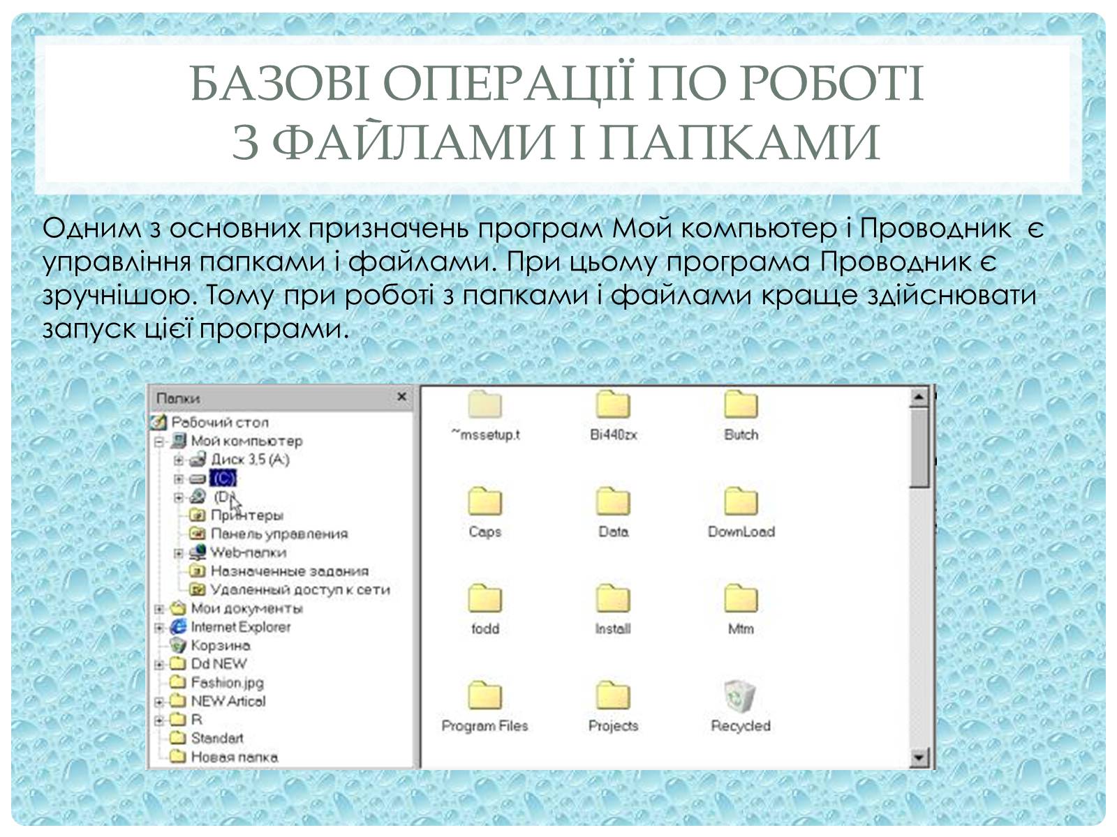 Презентація на тему «Робота з папками і текстовими файлами за допомогою вікна My Computer» - Слайд #9