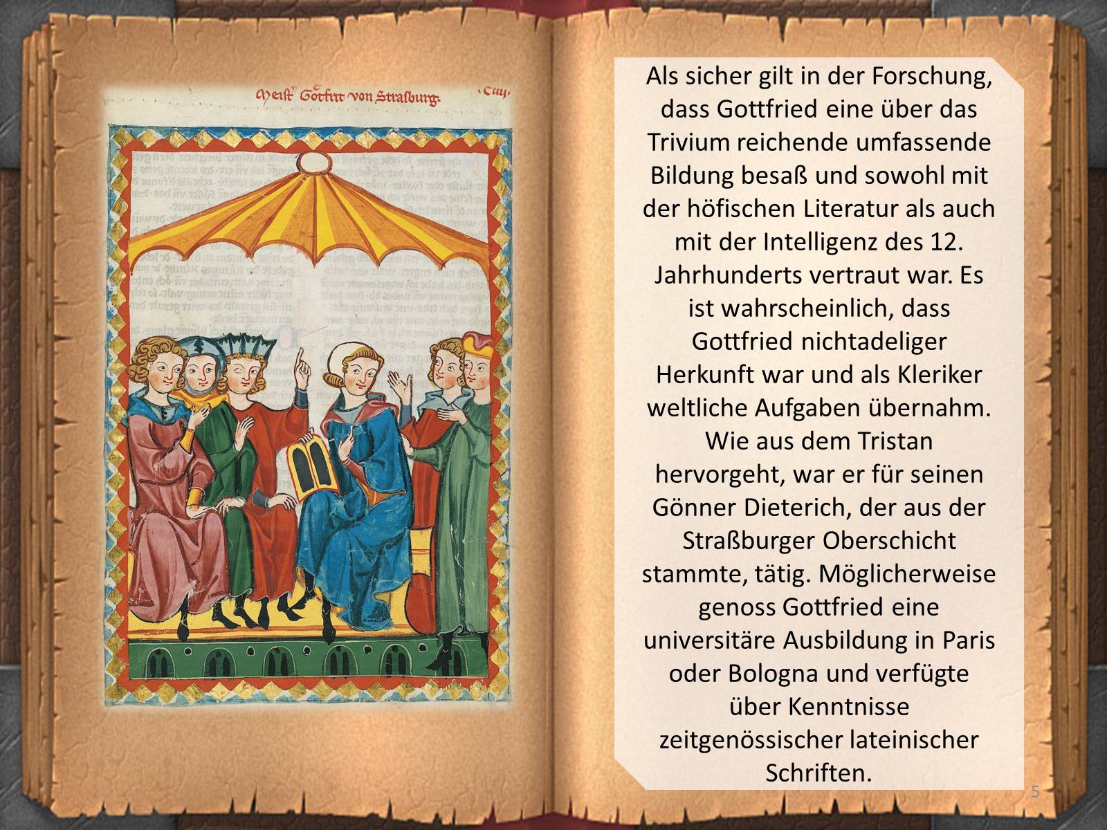 Презентація на тему «Gottfried von Straburg» - Слайд #5