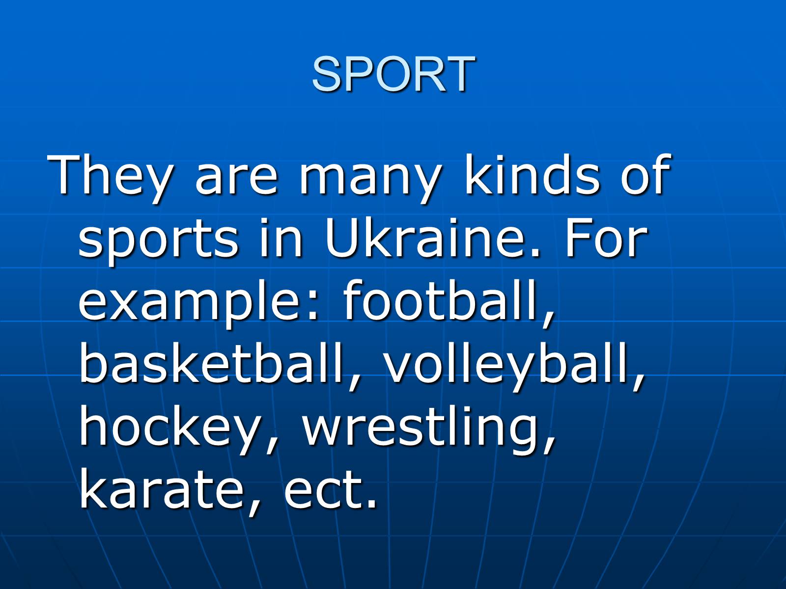 Презентація на тему «Information about sport» - Слайд #2