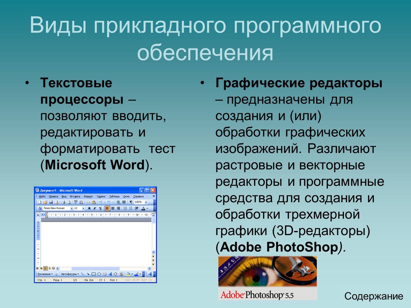 Работа с программным обеспечением. Фиды прикладног опрограмного обеспечение. Текстовые и графические редакторы. Прикладное программное обеспечение текстовые редакторы. Графические редакторы предназначены для.