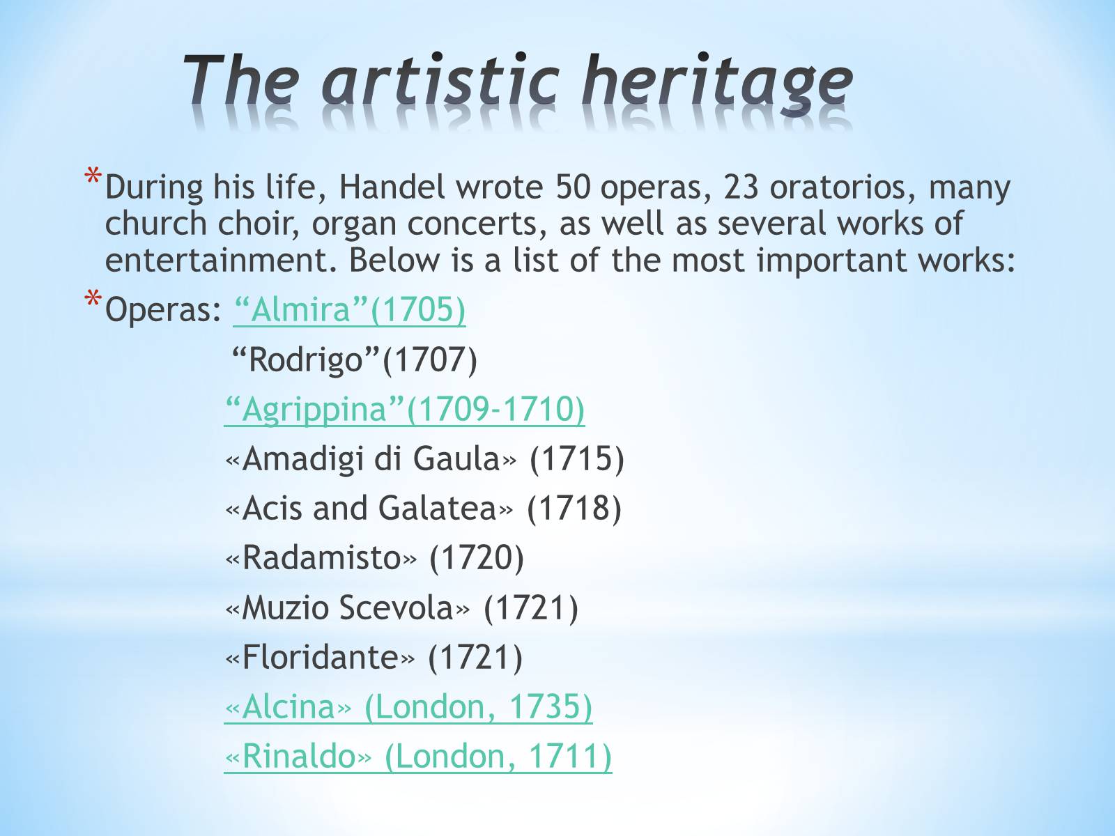 Презентація на тему «George Handel» - Слайд #4