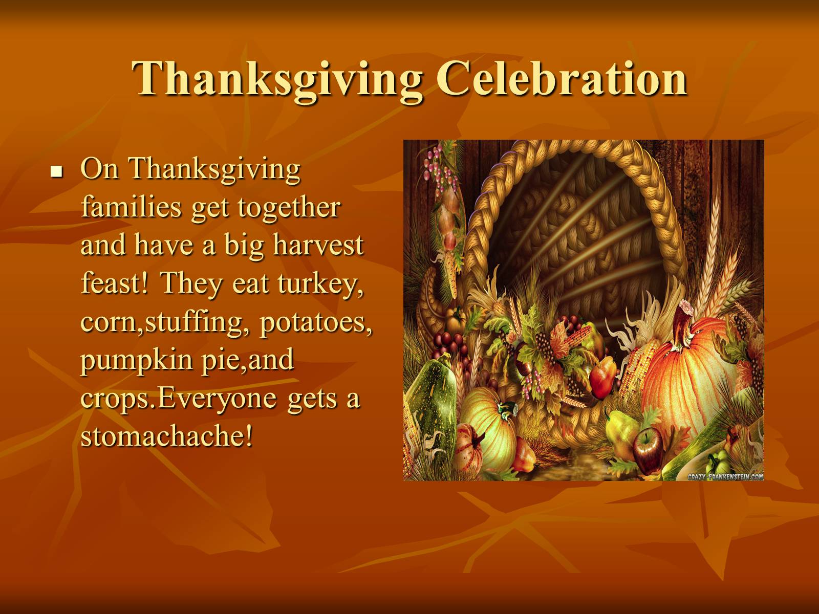 Презентація на тему «Thanksgiving» - Слайд #6