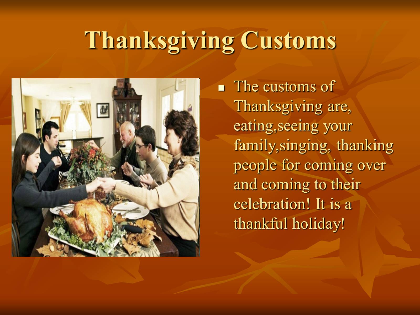 Презентація на тему «Thanksgiving» - Слайд #7