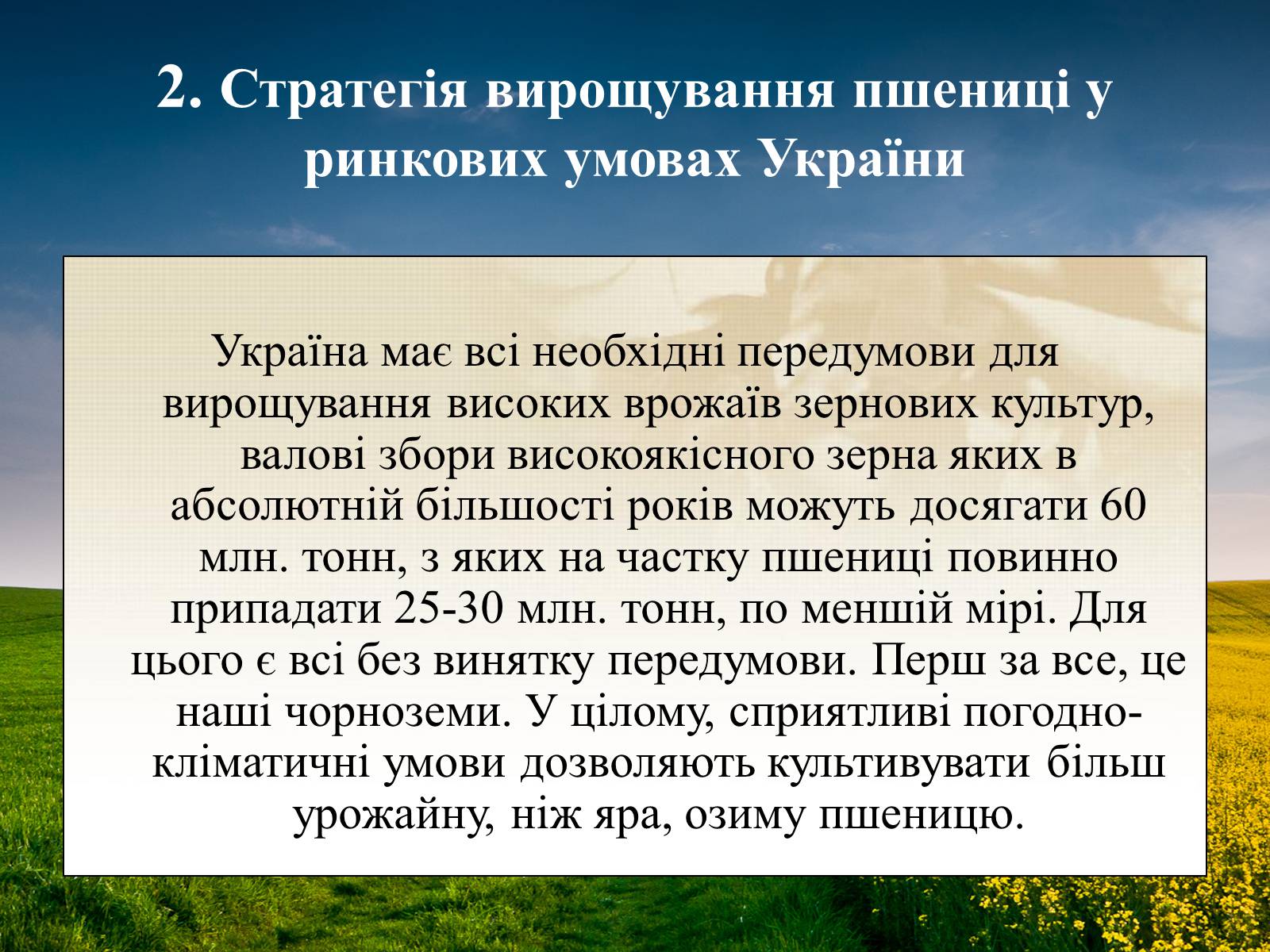 Презентація на тему «Вирощування еліти зернових культур України» - Слайд #12
