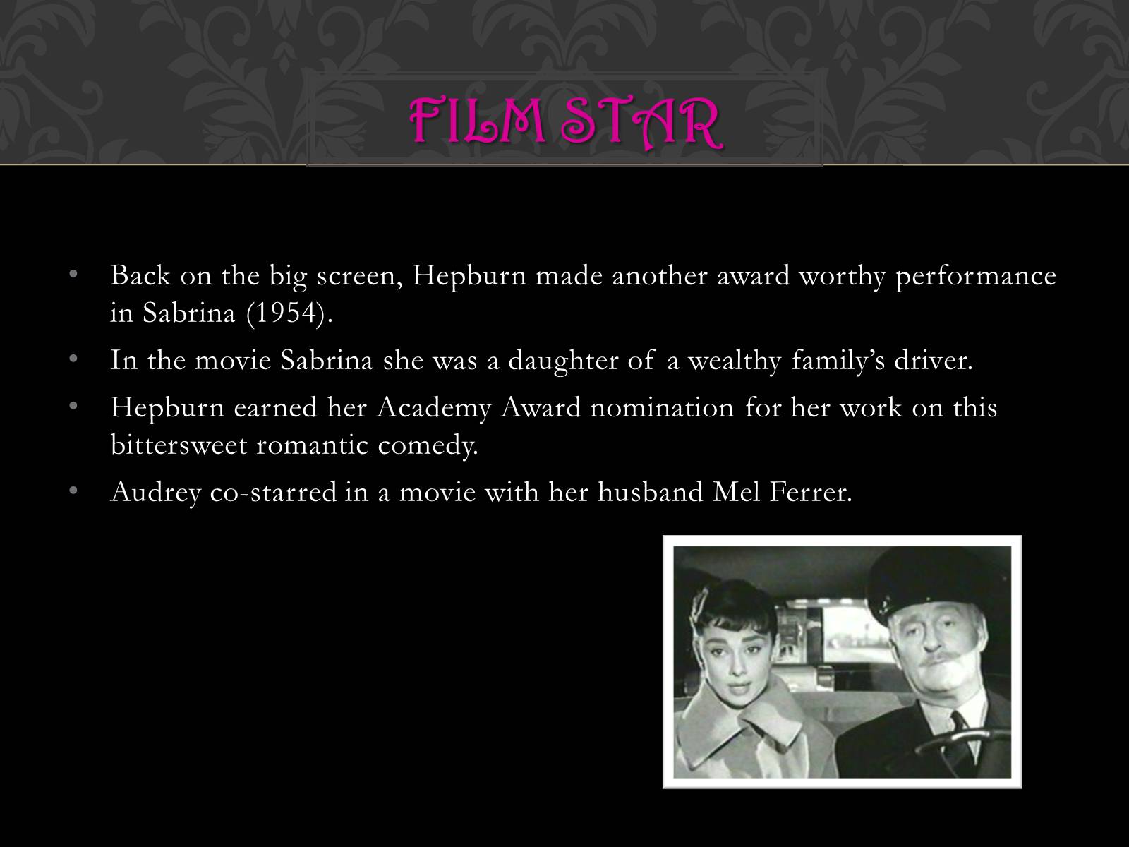 Презентація на тему «Audrey Hepburn» (варіант 2) - Слайд #8