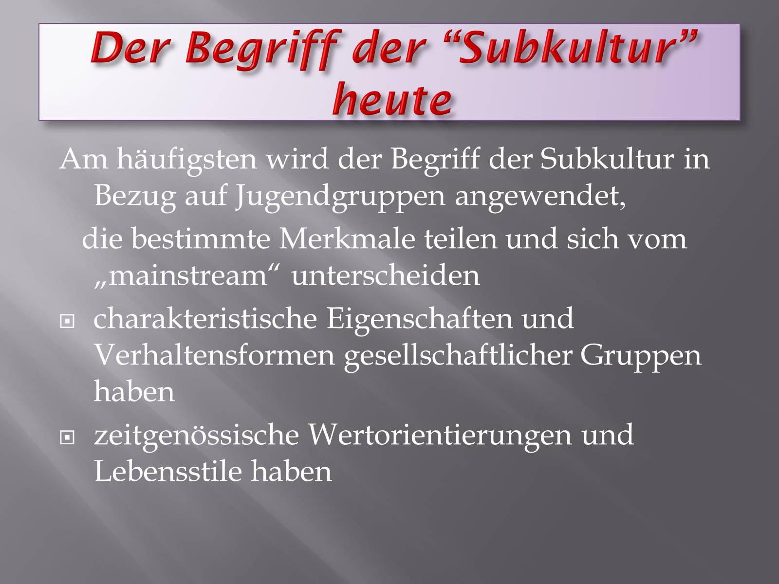 Презентація на тему «Die Subkulturen Deutschlands» - Слайд #6