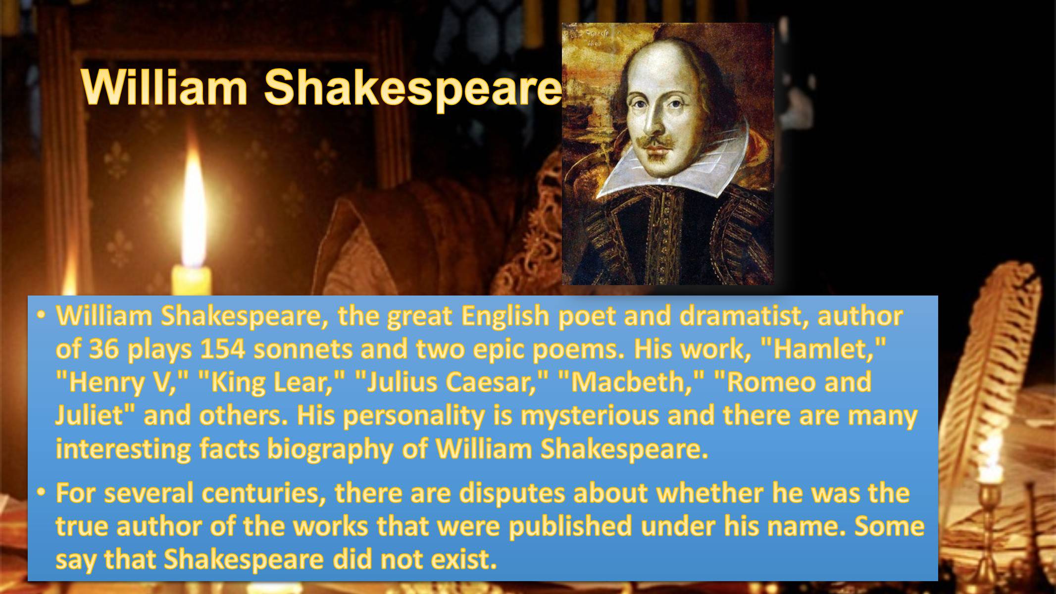 Презентація на тему «William Shakespeare» (варіант 2) - Слайд #2