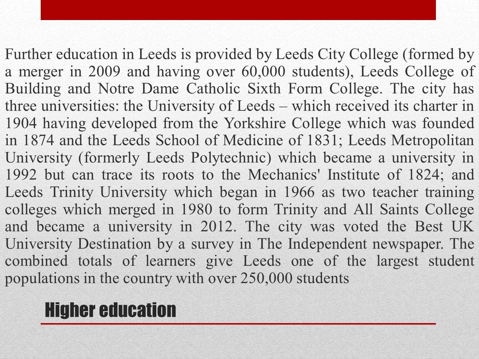 Презентація на тему «Leeds» - Слайд #11