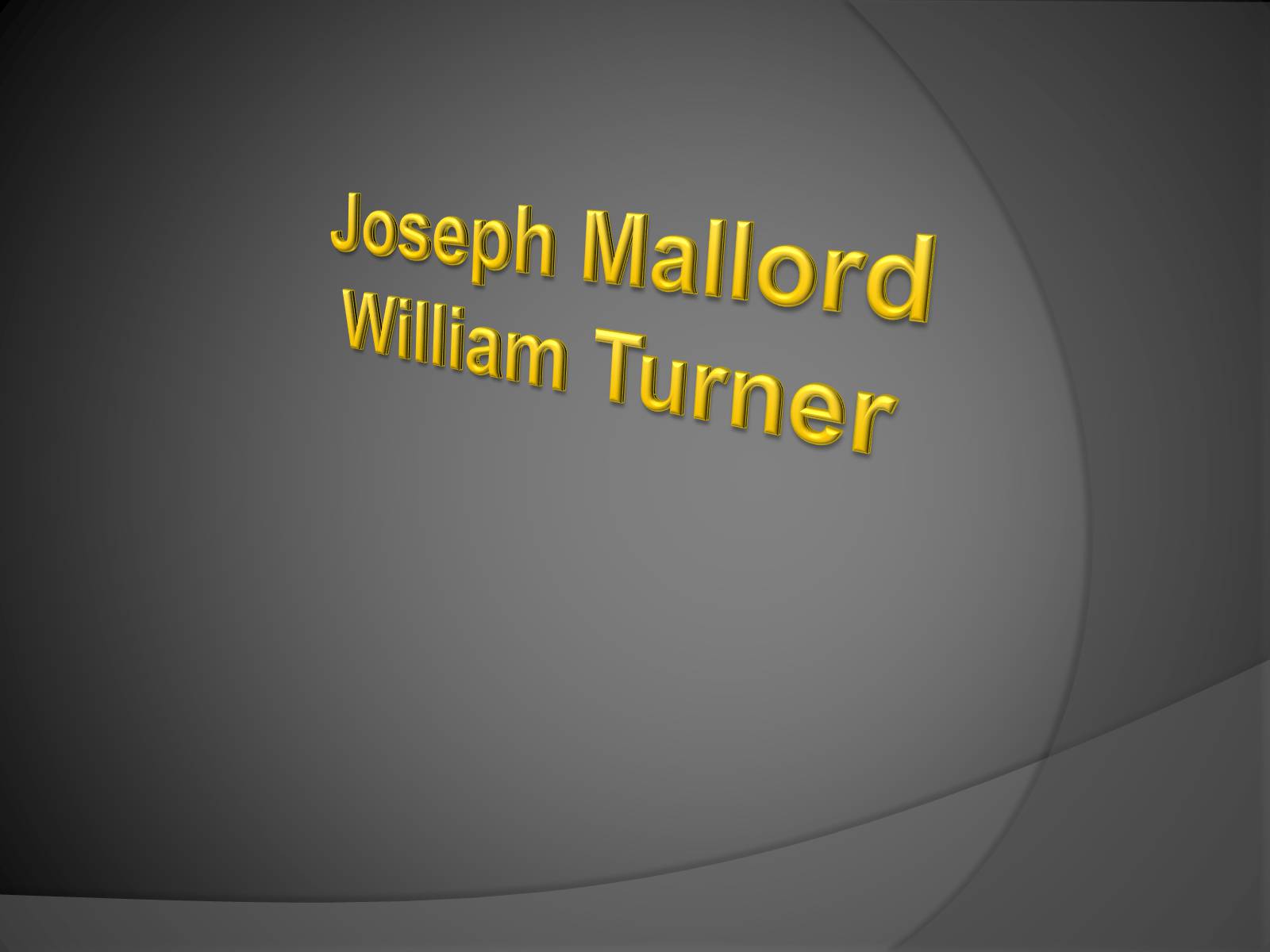 Презентація на тему «William Turner» (варіант 2) - Слайд #1