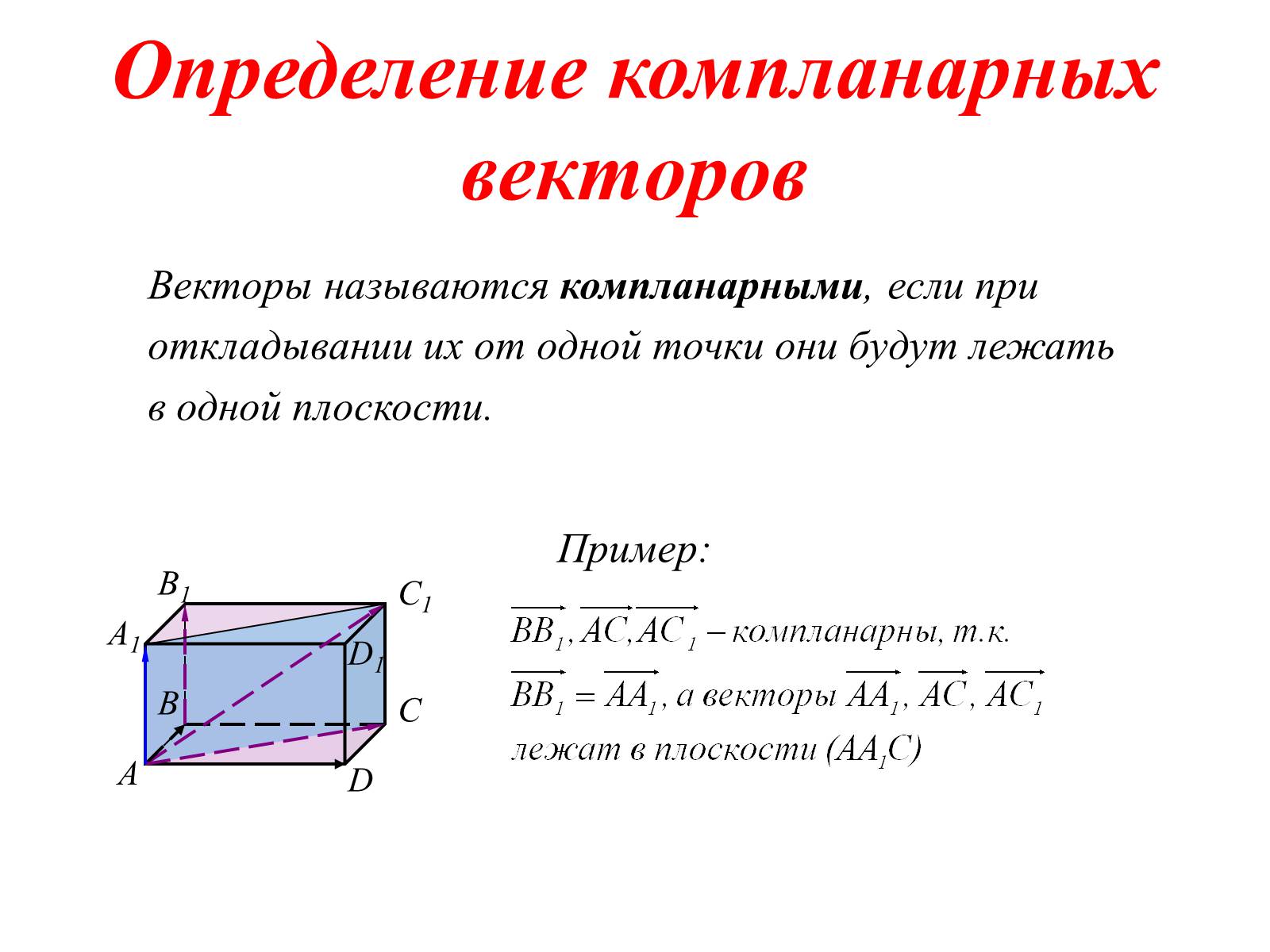 Презентація на тему «Компланарные векторы» - Слайд #7