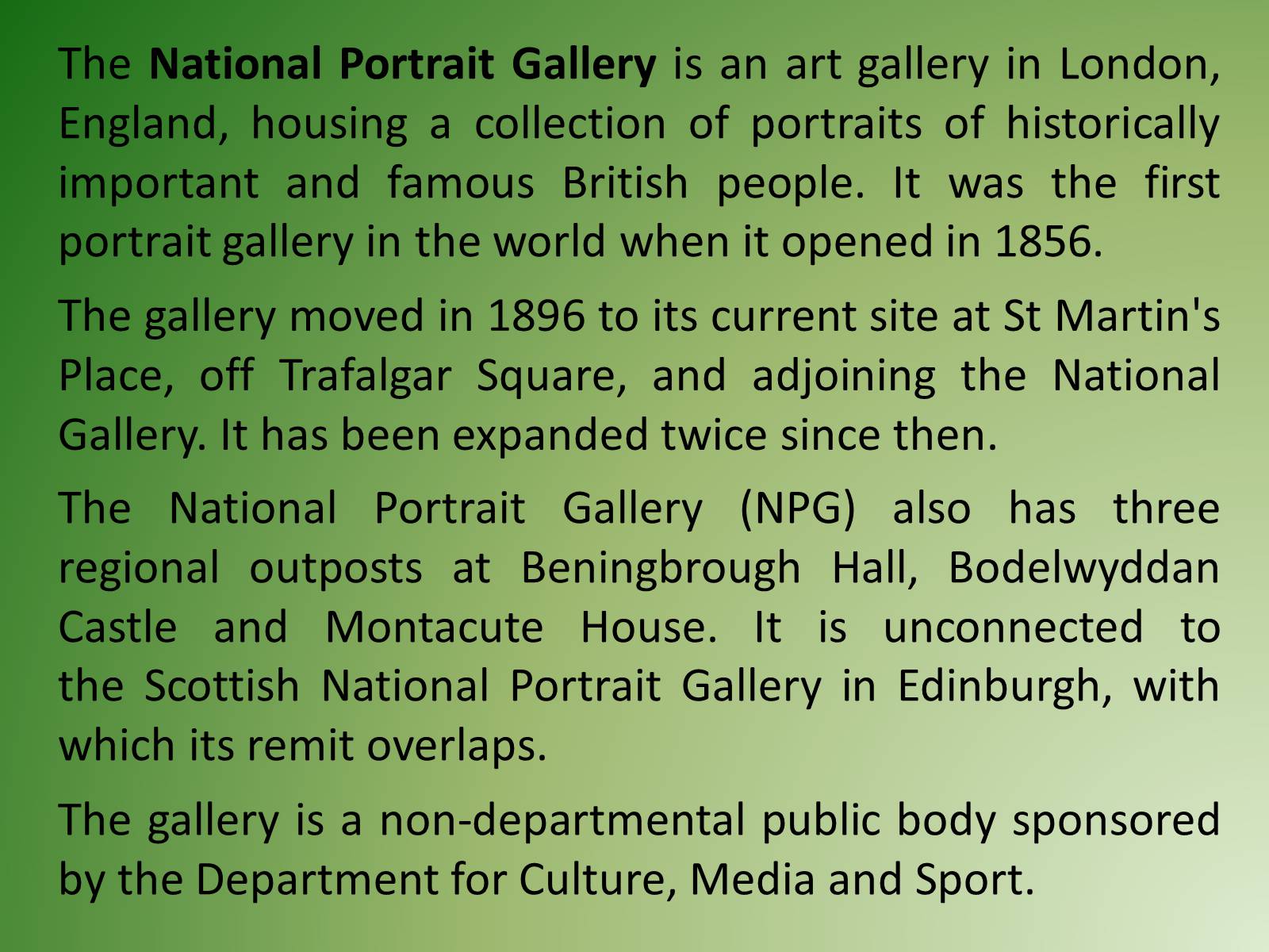 Презентація на тему «National Portrait Gallery» - Слайд #2