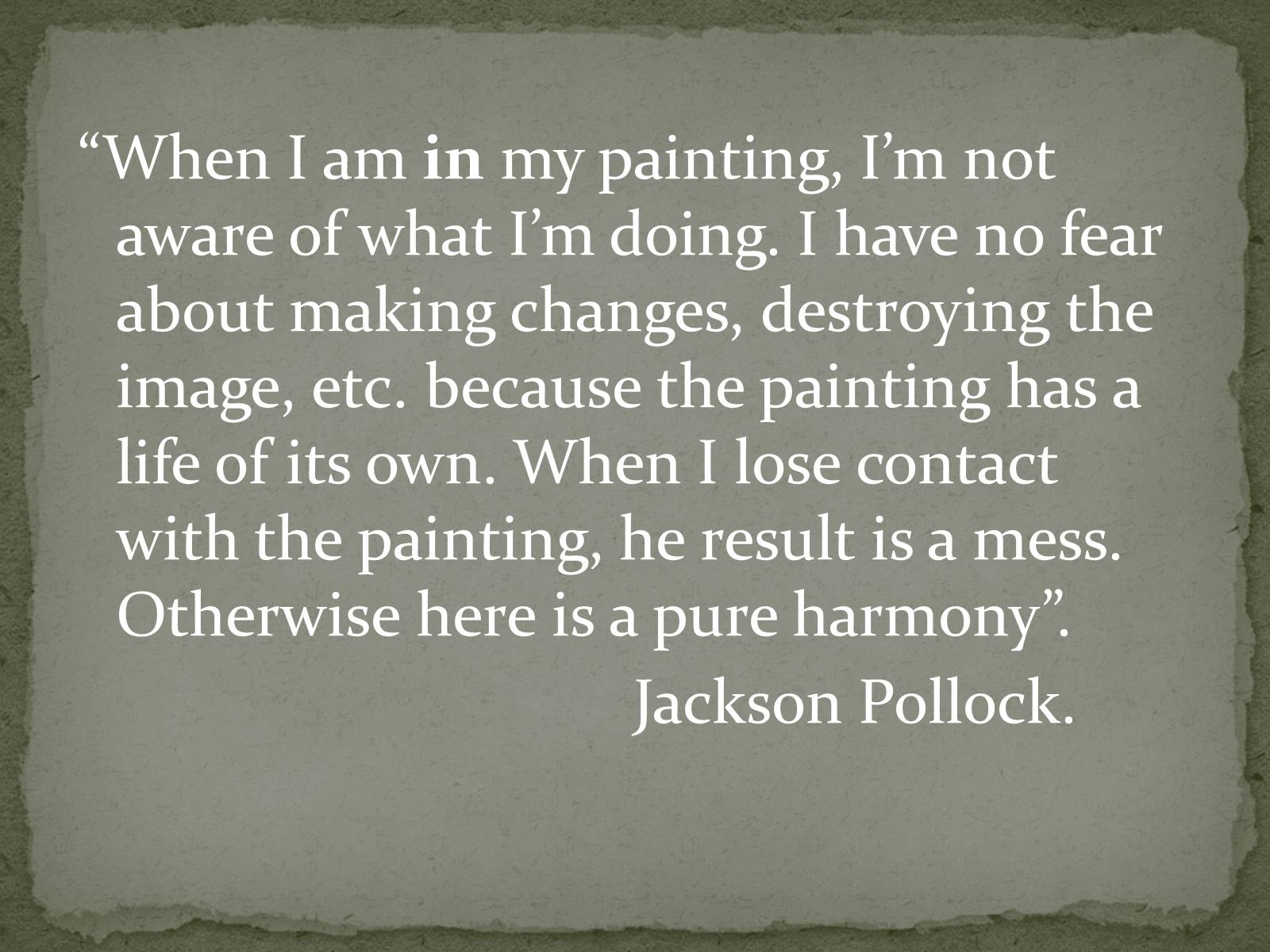 Презентація на тему «Jackson Pollock» (варіант 2) - Слайд #11