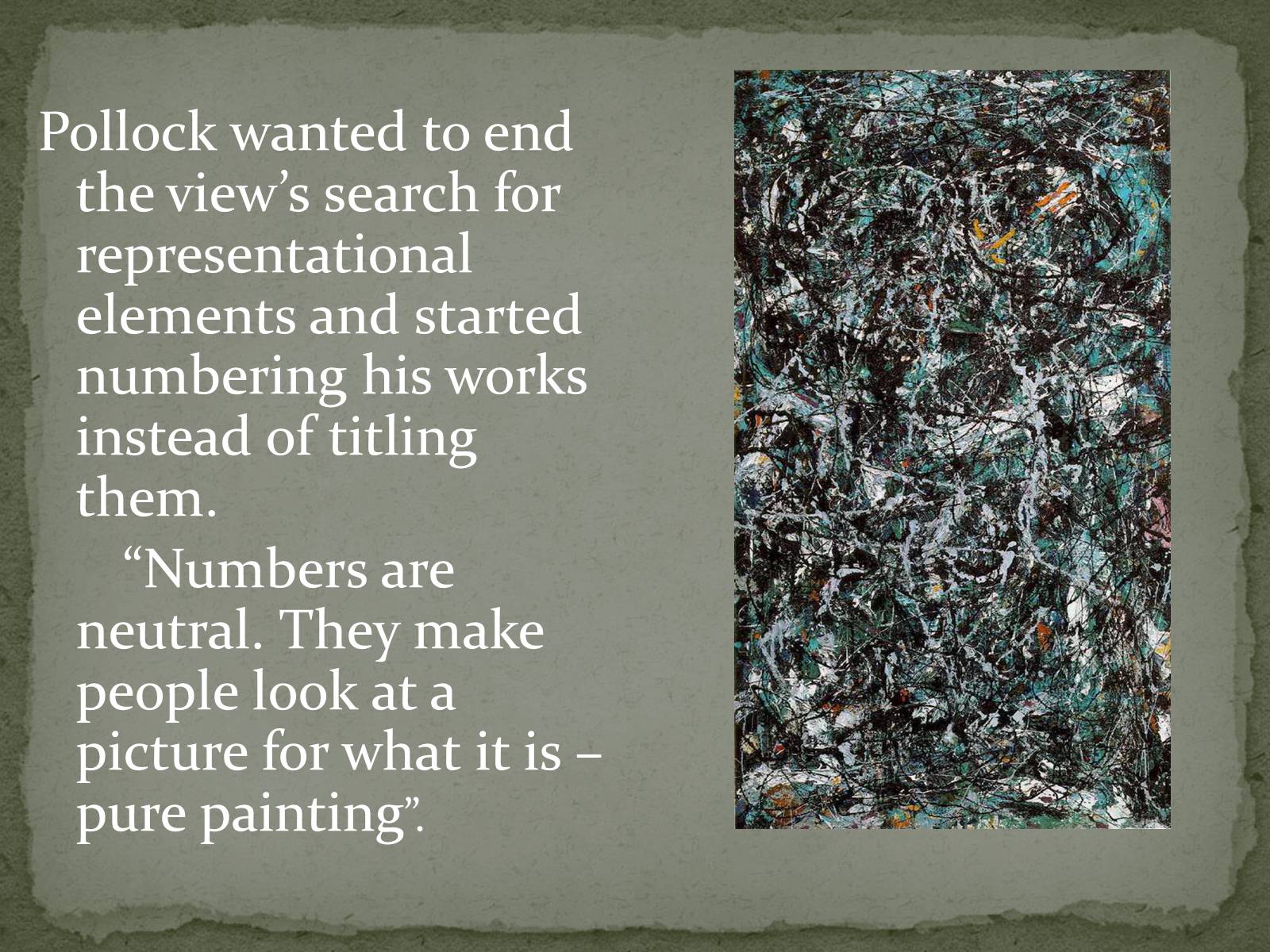 Презентація на тему «Jackson Pollock» (варіант 2) - Слайд #18