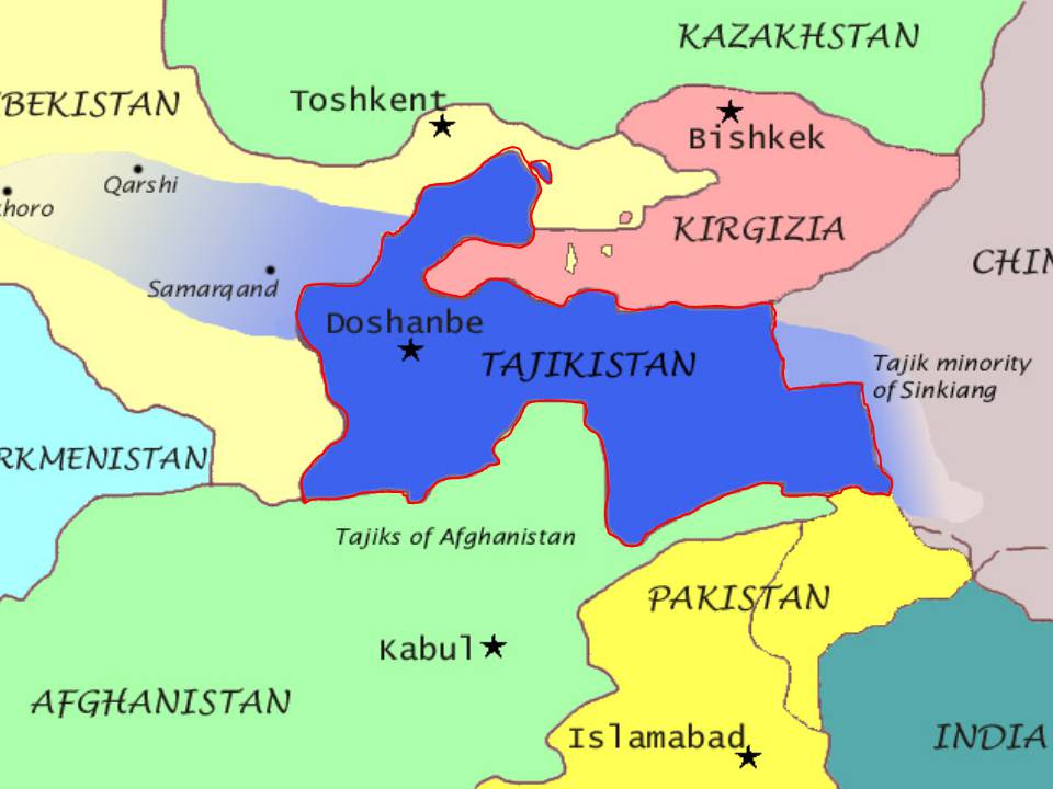 Таджикистан какое государство. Таджикистан с кем граничит на карте. Карта Таджикистан граничит. Таджикистан на карте с границами. Территория Таджикистана на карте.