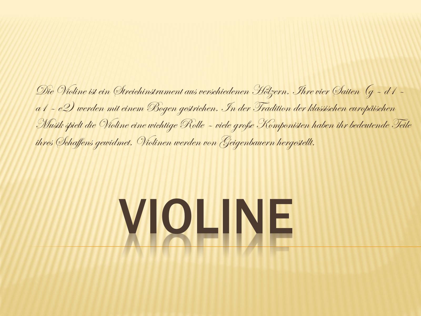 Презентація на тему «Violine» - Слайд #1