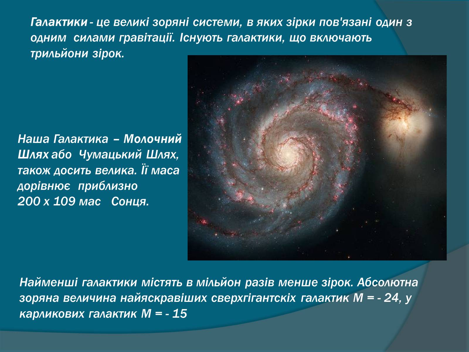 Презентація на тему «Галактики» (варіант 5) - Слайд #2